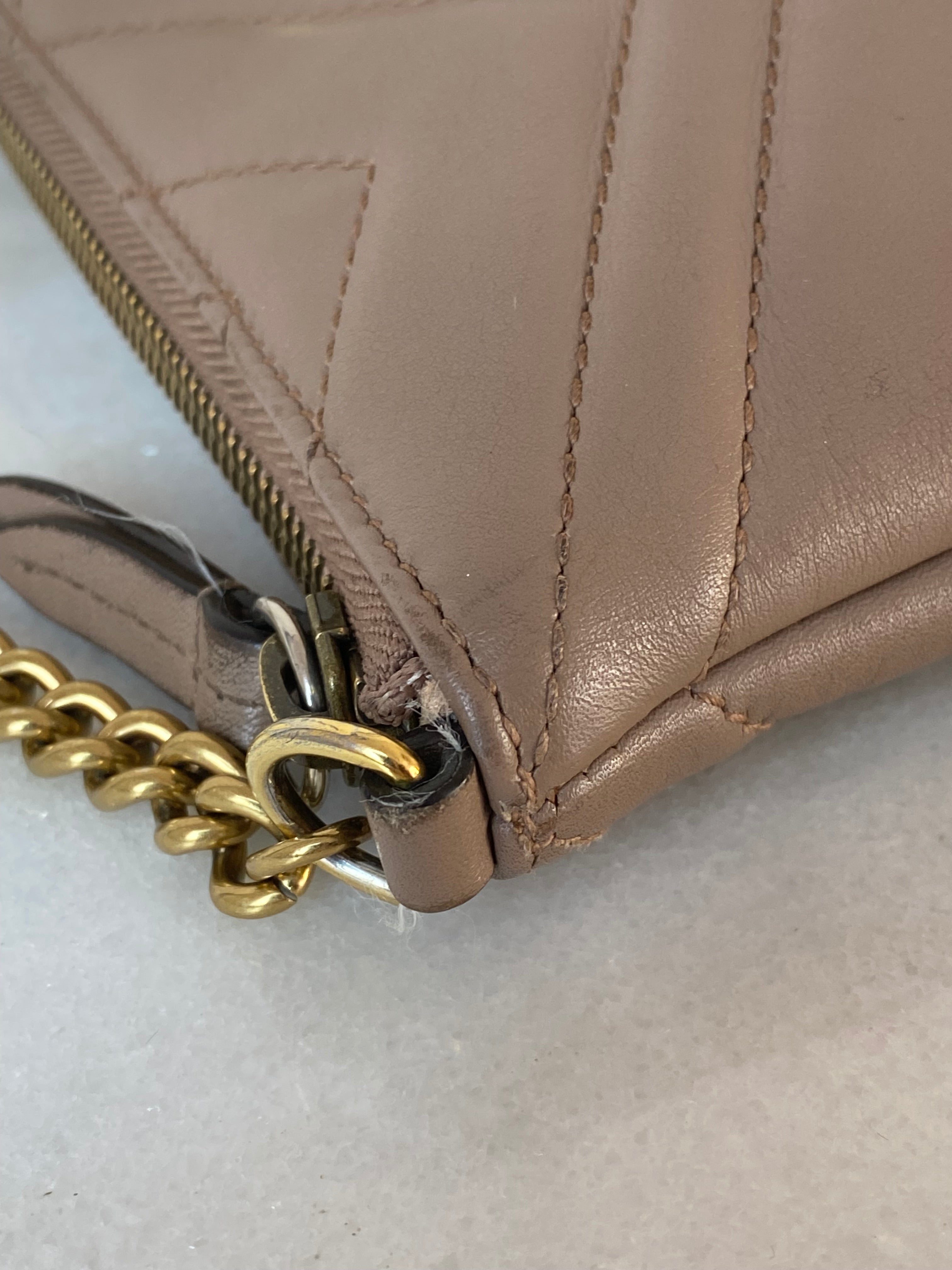 Gucci Nude Marmont Crossbody Mini Chain Bag
