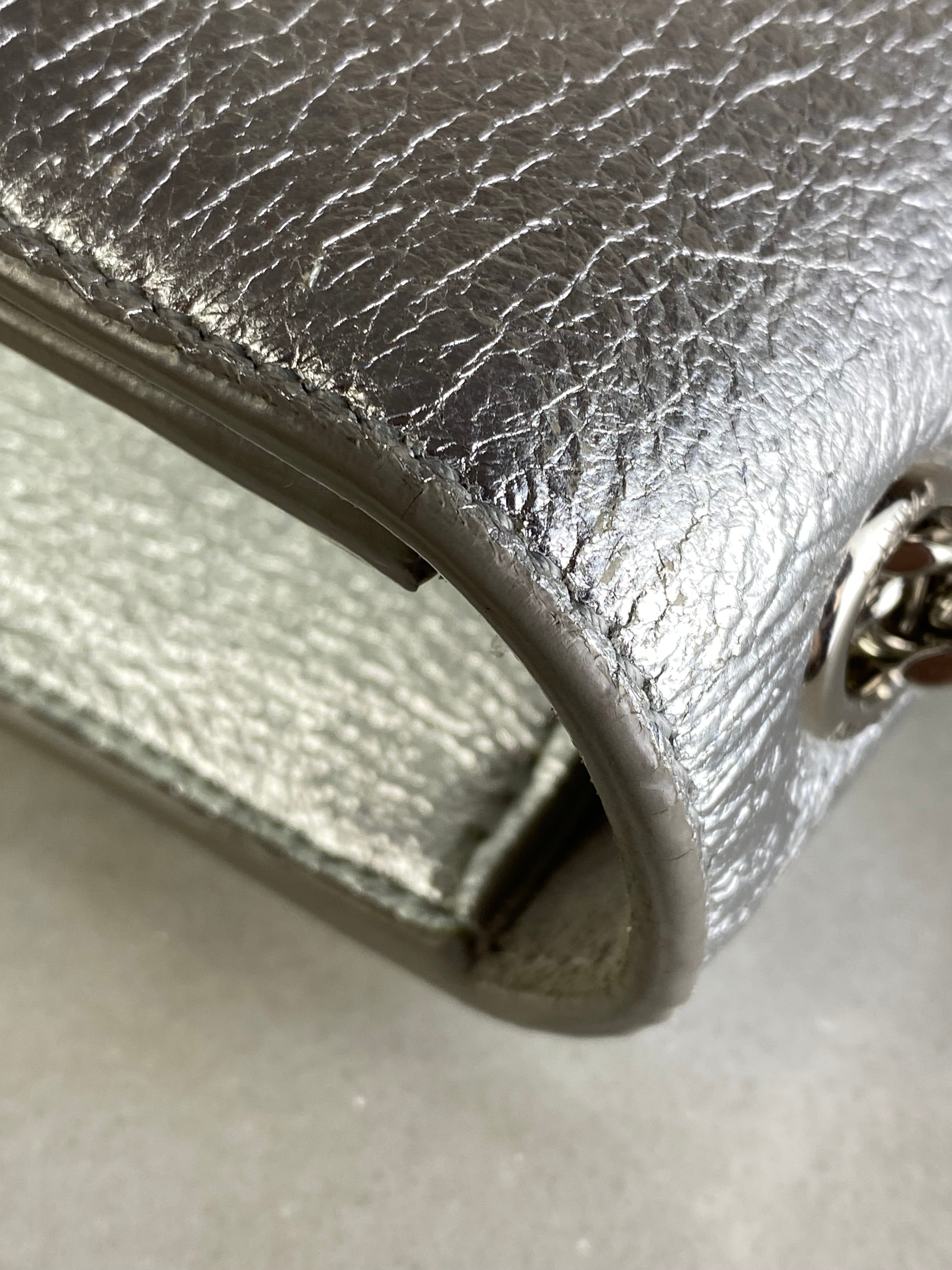 YSL Metallic Silver Yves Medium Cloud & Strar Kate Bag-handbag-YSL-The Closet Egypt
