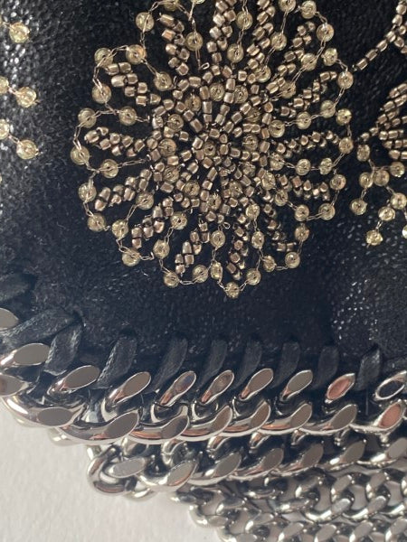 Stella Mccartney Black Floral Falabella Bag-handbag-Stella Mccartney-The Closet Egypt