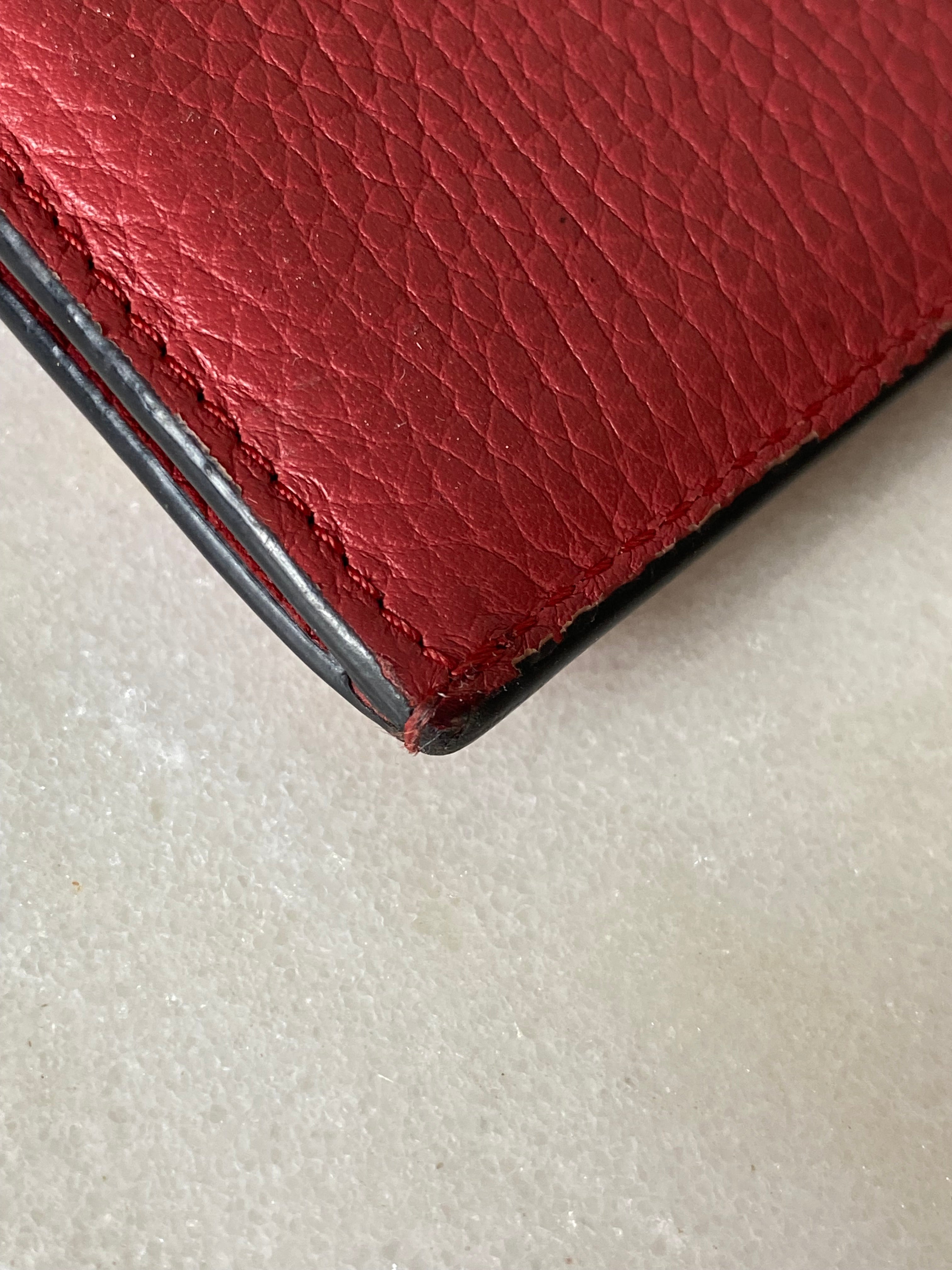 Valentino Red Rockstud Wallet-wallet-Valentino-The Closet Egypt