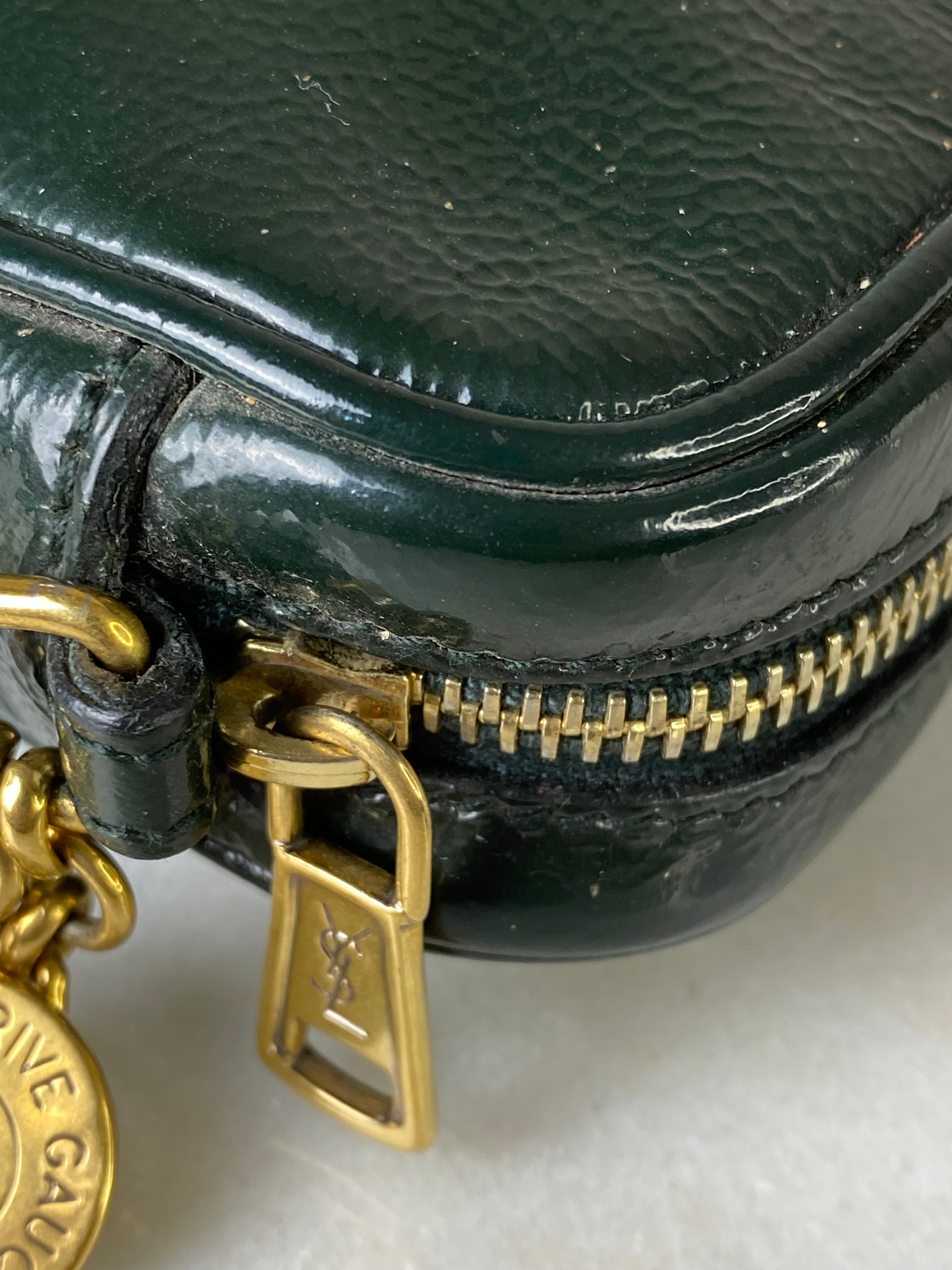 YSL Green Belle De Jour Chain Pouch-Pouch-YSL-The Closet Egypt