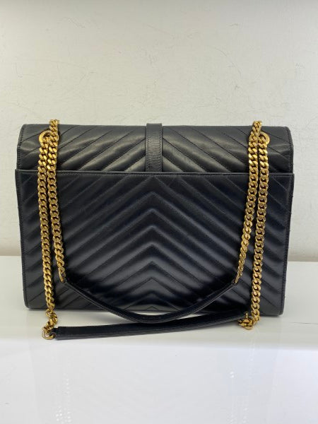 YSL Black Envelope Large Bag-handbag-YSL-The Closet Egypt