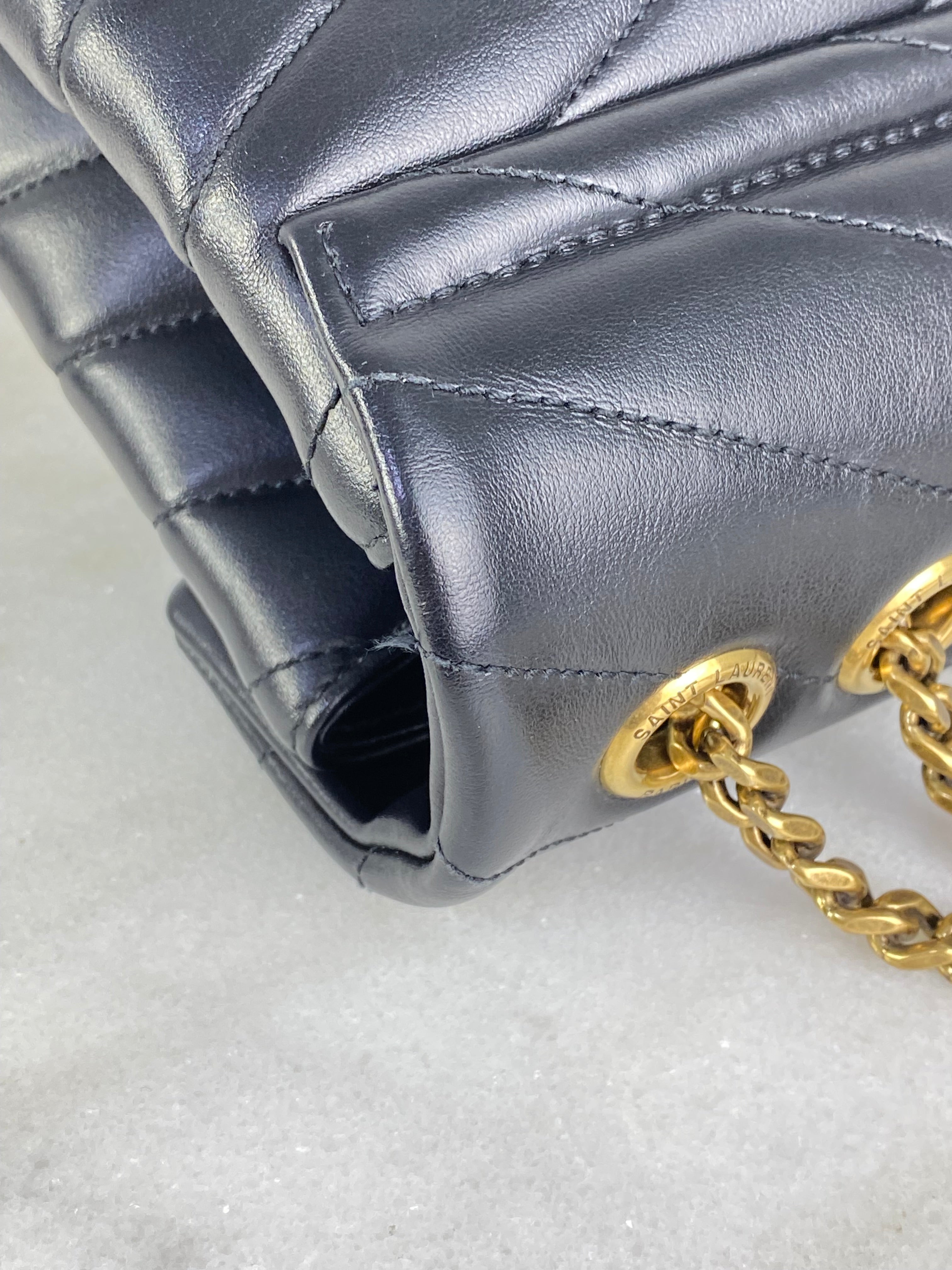 YSL Black Loulou Medium Bag