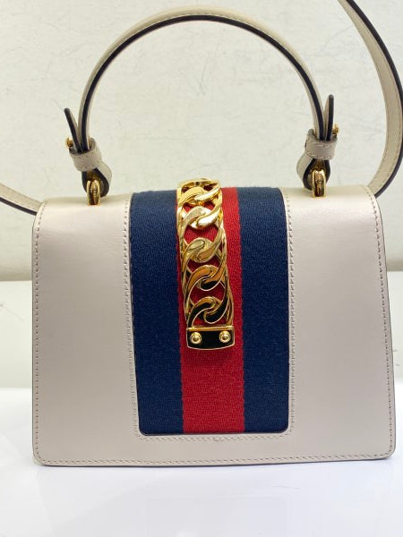 Gucci White Sylvie Mini Crossbody Bag-handbag-Gucci-The Closet Egypt