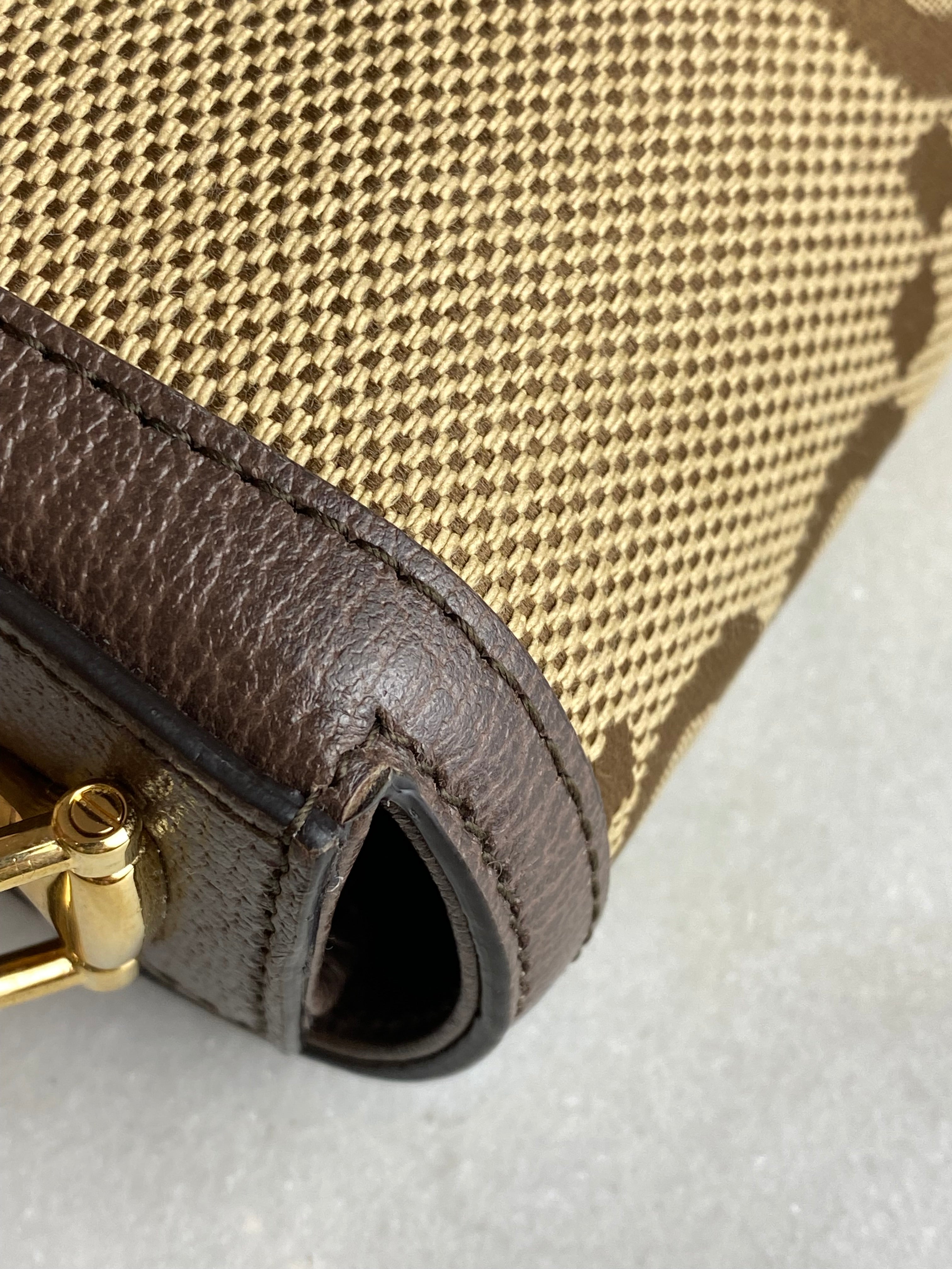 Gucci Bicolor GG Horsebit 1955 Small Crossbody Bag