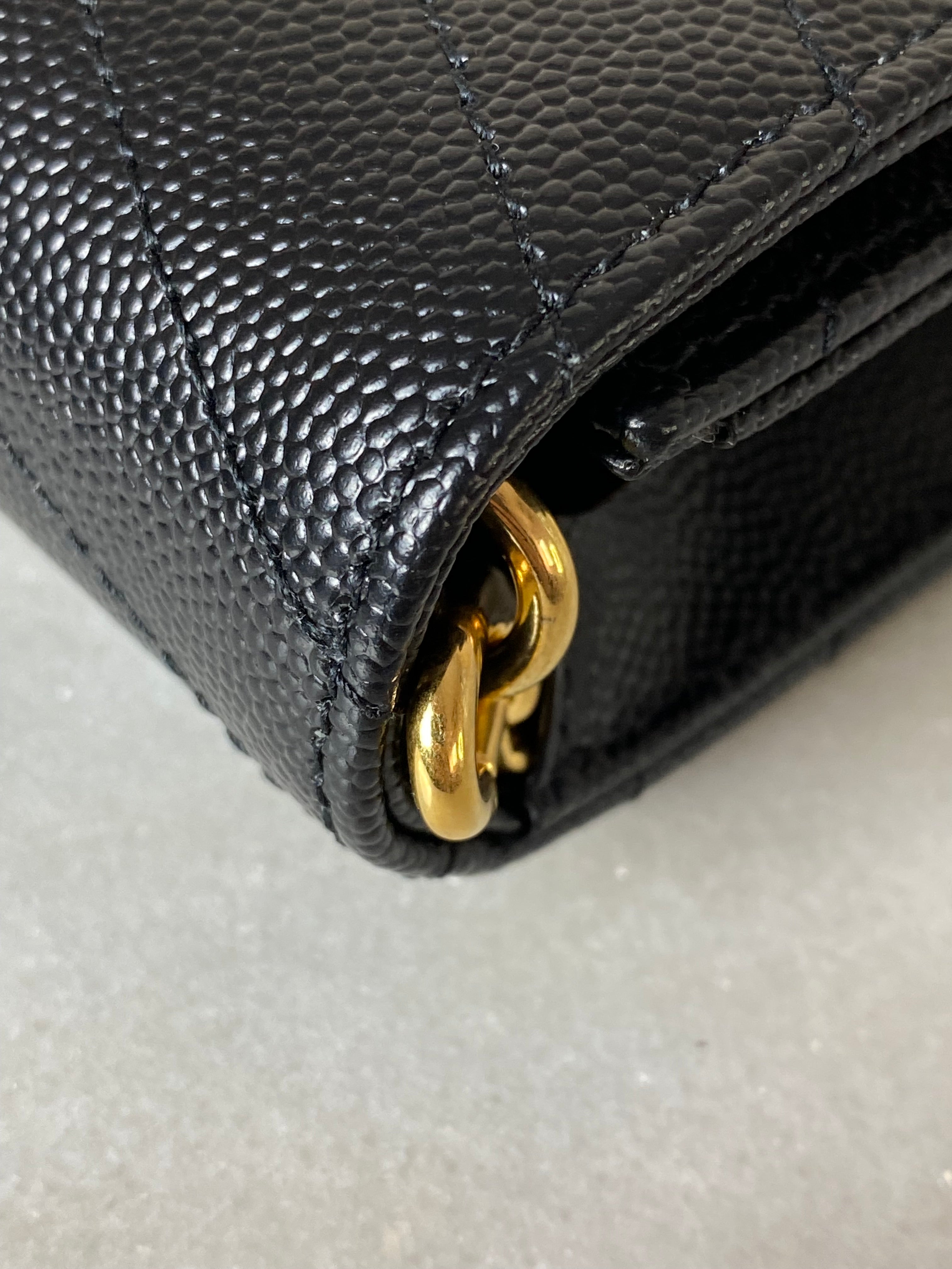 YSL Black Cassandre Flap Clutch-Clutch-YSL-The Closet Egypt