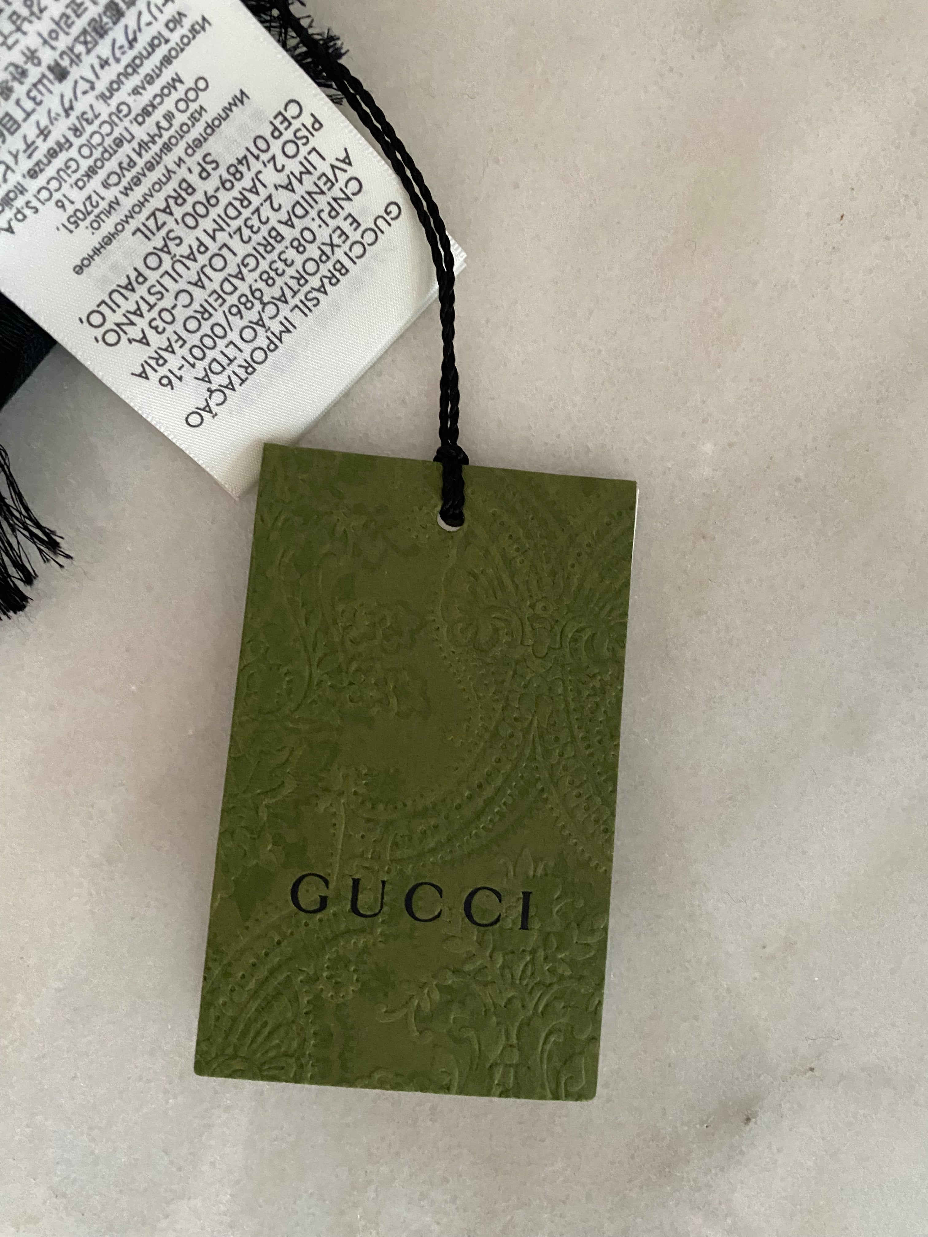 Gucci Black GG Scarf-Scarf-Gucci-The Closet Egypt