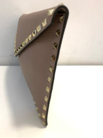 Valentino Beige Rockstud Clutch-Clutch-Valentino-The Closet Egypt