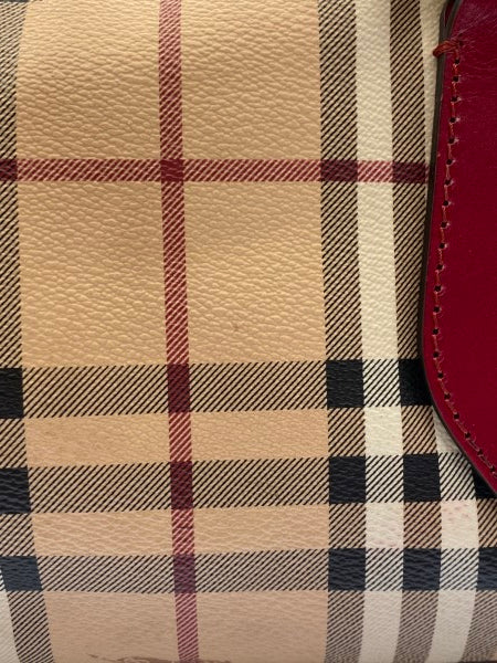 Burberry Haymarket Red Panel Blaze Tote Bag-handbag-Burberry-The Closet Egypt