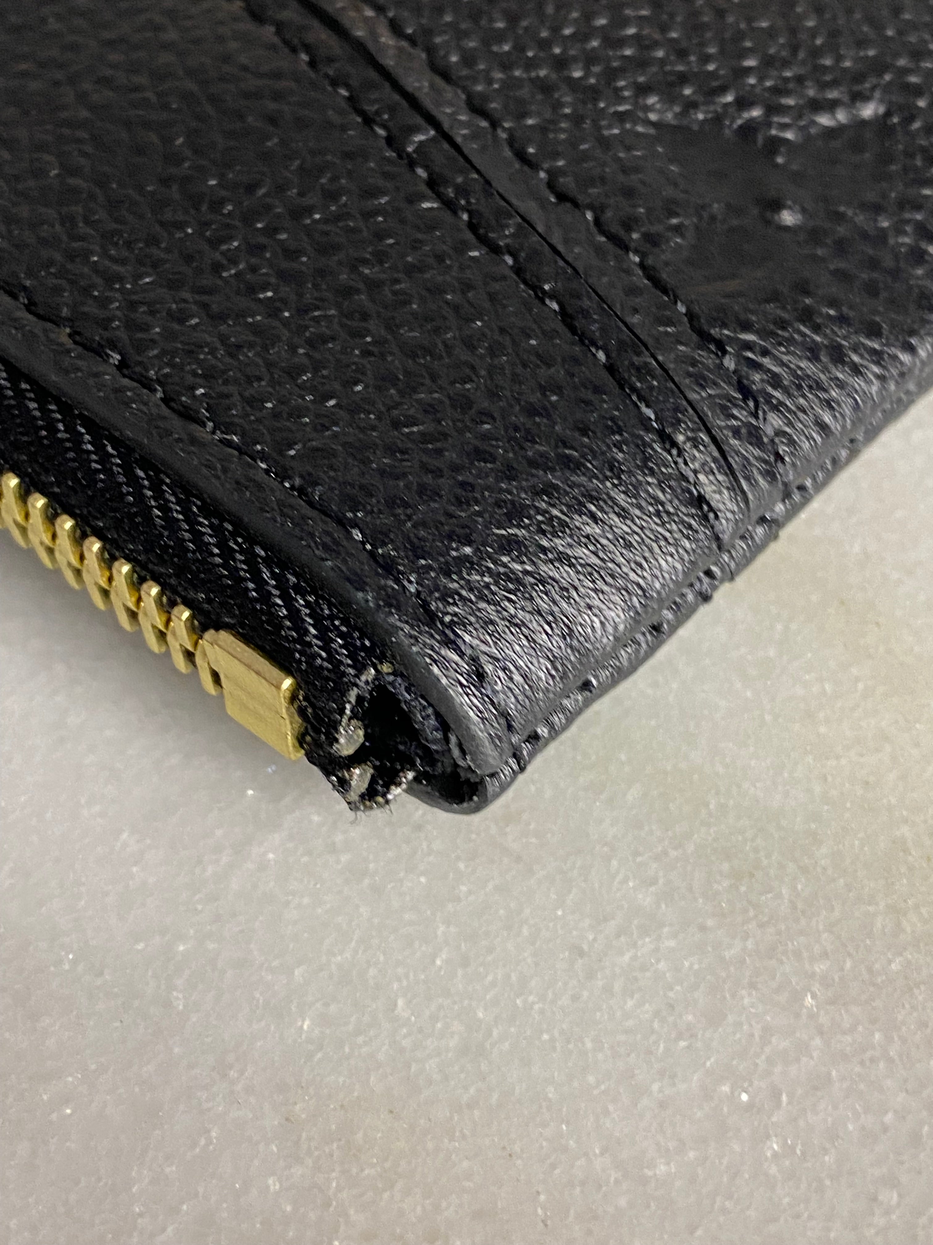 Louis Vuitton Black Daily Empreinte Zip Clutch