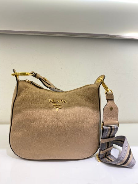 Prada Beige Vitello Daino Crossbody Bag-handbag-Prada-The Closet Egypt