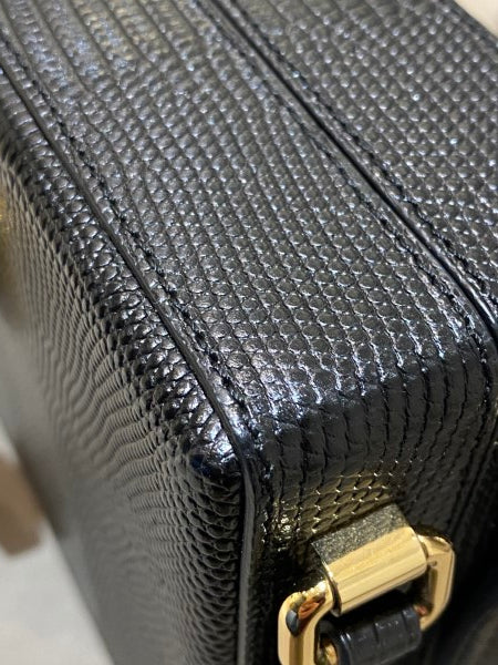 Dolce & Gabbana Black Iguana Print Box Bag-handbag-Dolce & Gabbana-The Closet Egypt