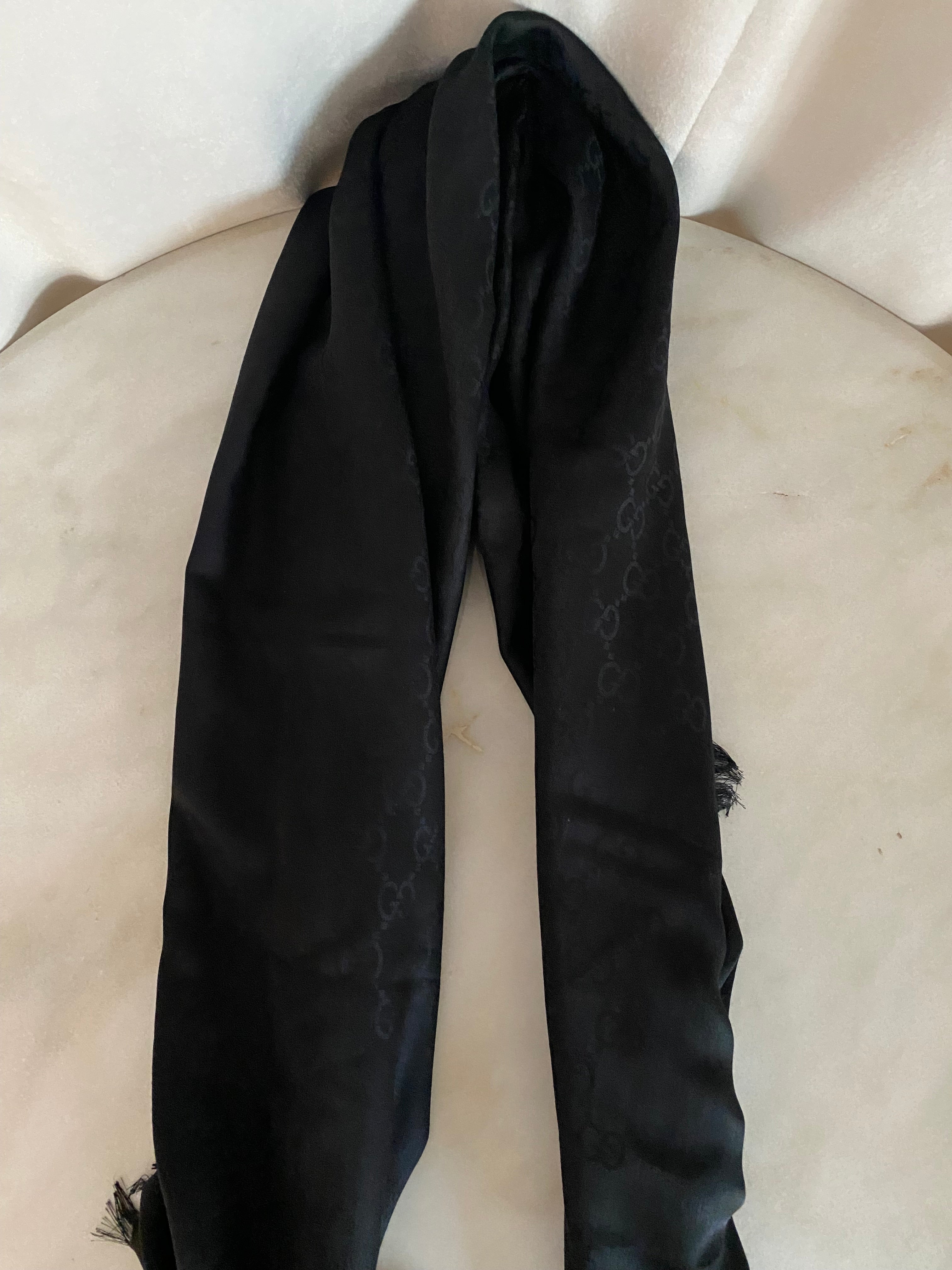 Gucci Black GG Scarf-Scarf-Gucci-The Closet Egypt