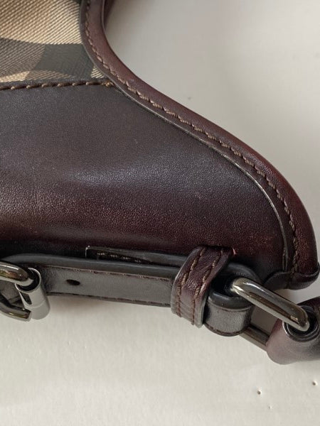 Burberry Brown Smoke Check Hobo Bag-handbag-Burberry-The Closet Egypt