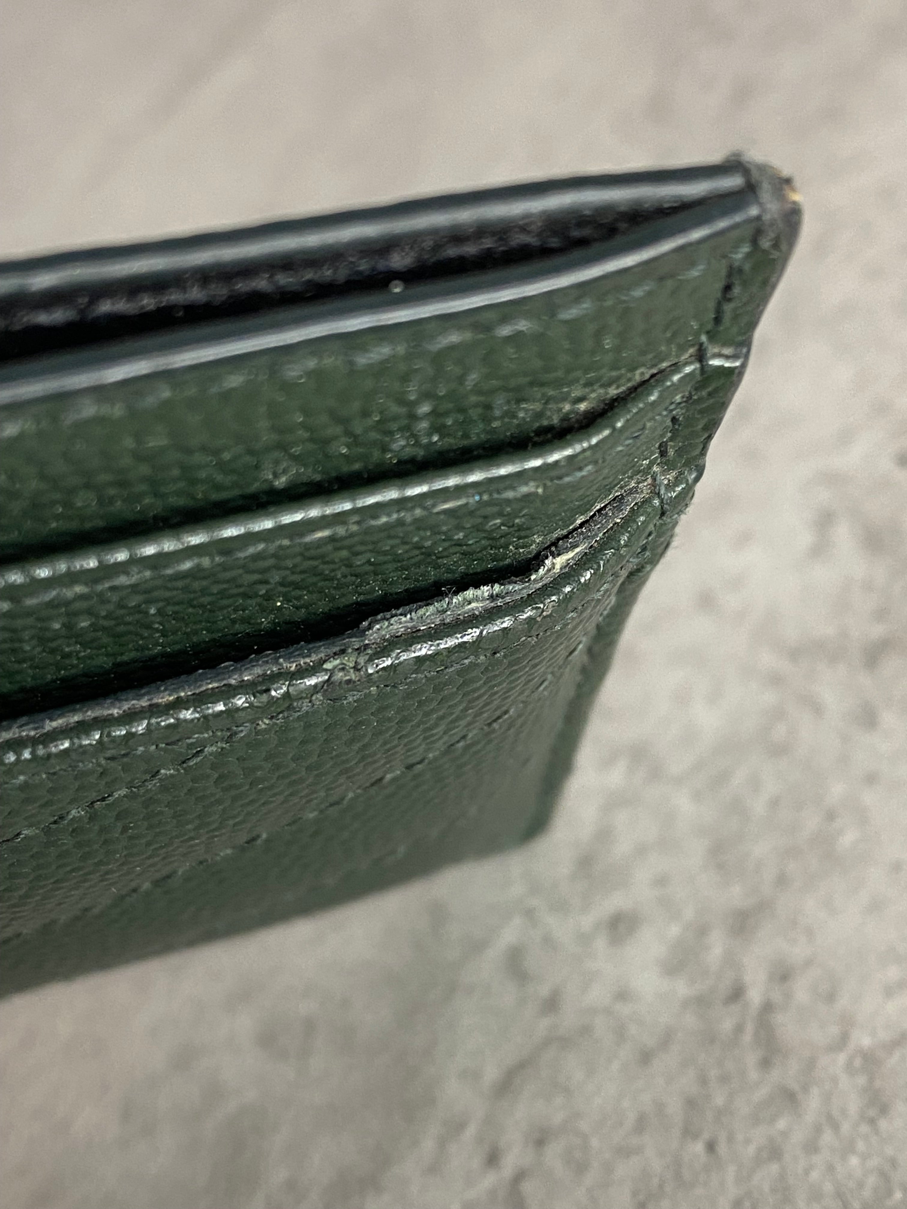 YSL Green Cassandre Card Holder-Card Holder-YSL-The Closet Egypt