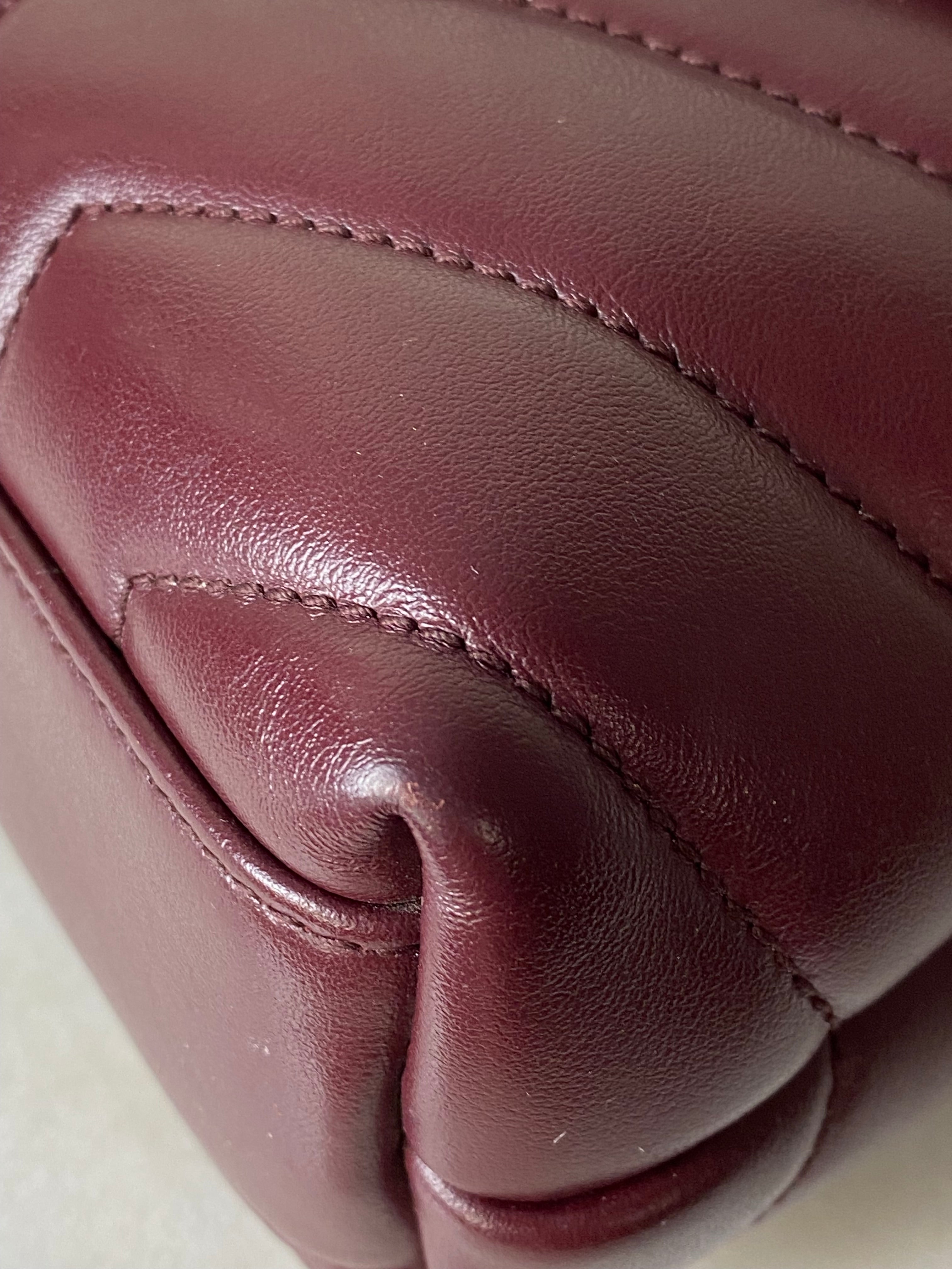 YSL Burgundy Loulou Toy Bag