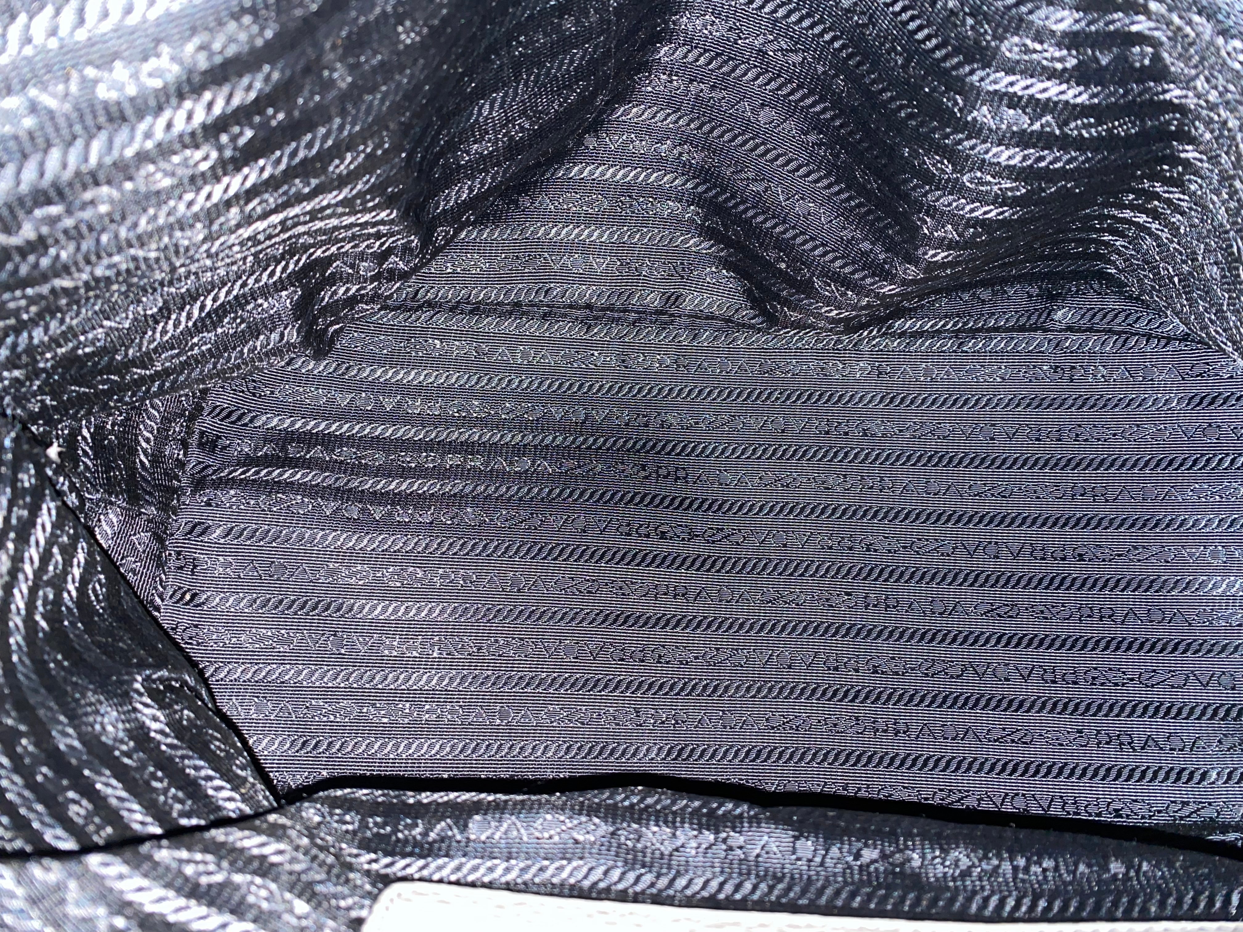 Prada Grey Vitello Daino Tote Bag W/ Charm-handbag-Prada-The Closet Egypt