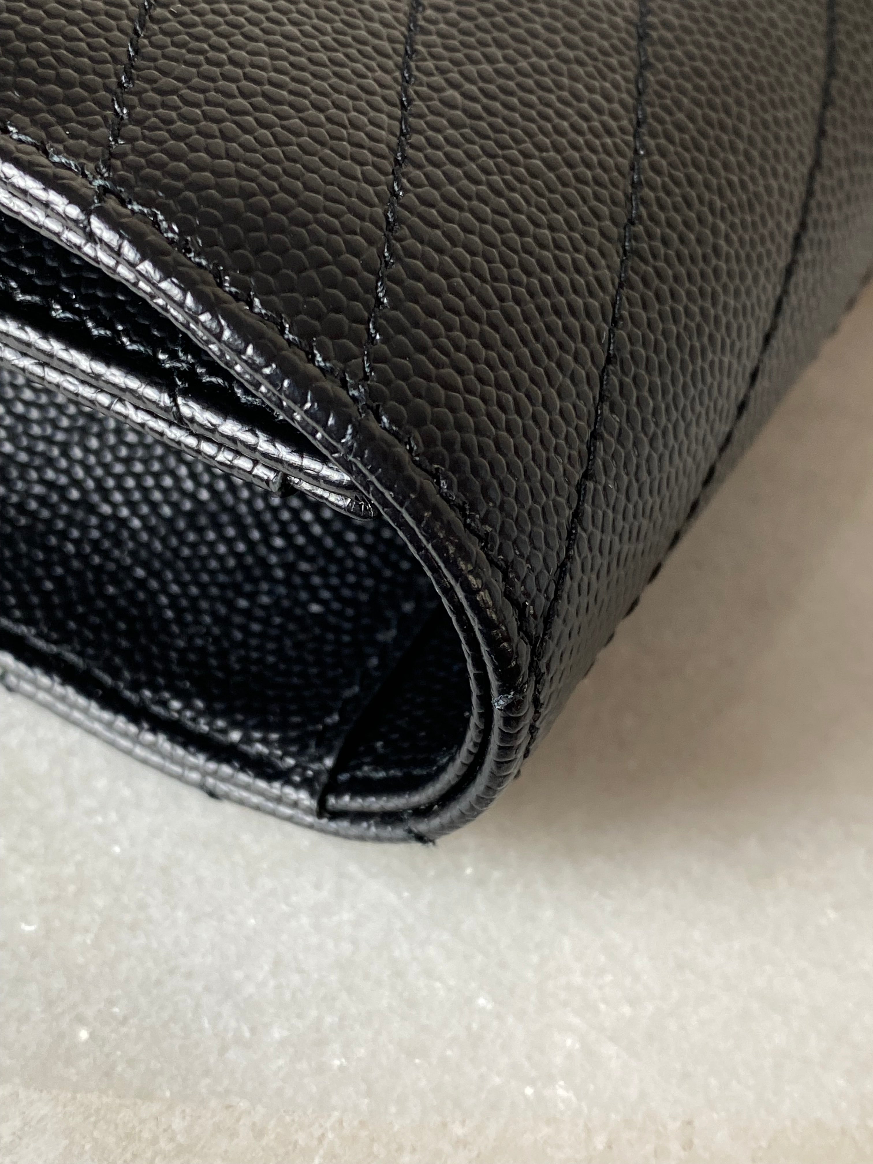 YSL Black Cassandre Flap Clutch-Clutch-YSL-The Closet Egypt