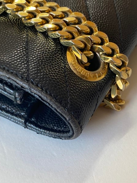 YSL Black Monogram Satchel Shoulder Bag-handbag-YSL-The Closet Egypt