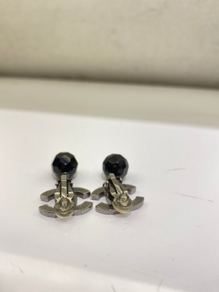 Chanel Black Pearl Drop Earring-Earrings-Chanel-The Closet Egypt