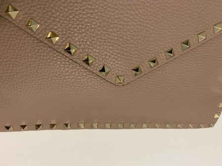 Valentino Beige Rockstud Clutch-Clutch-Valentino-The Closet Egypt
