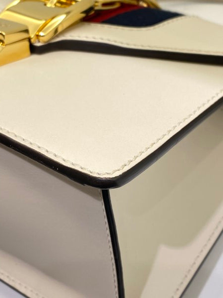 Gucci White Sylvie Mini Crossbody Bag-handbag-Gucci-The Closet Egypt