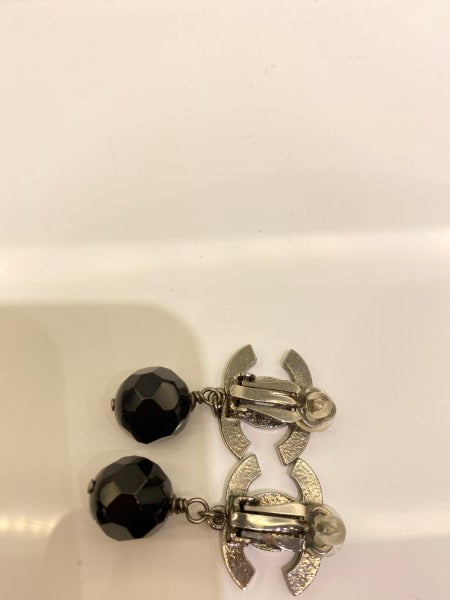 Chanel Black Pearl Drop Earring-Earrings-Chanel-The Closet Egypt