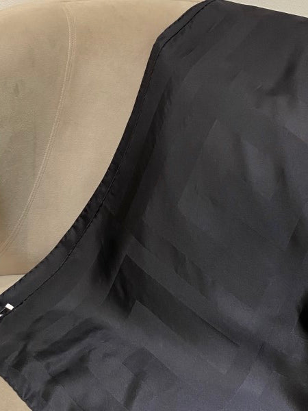 Givenchy Black Logo Print Silk Scarf-Scarf-Givenchy-The Closet Egypt
