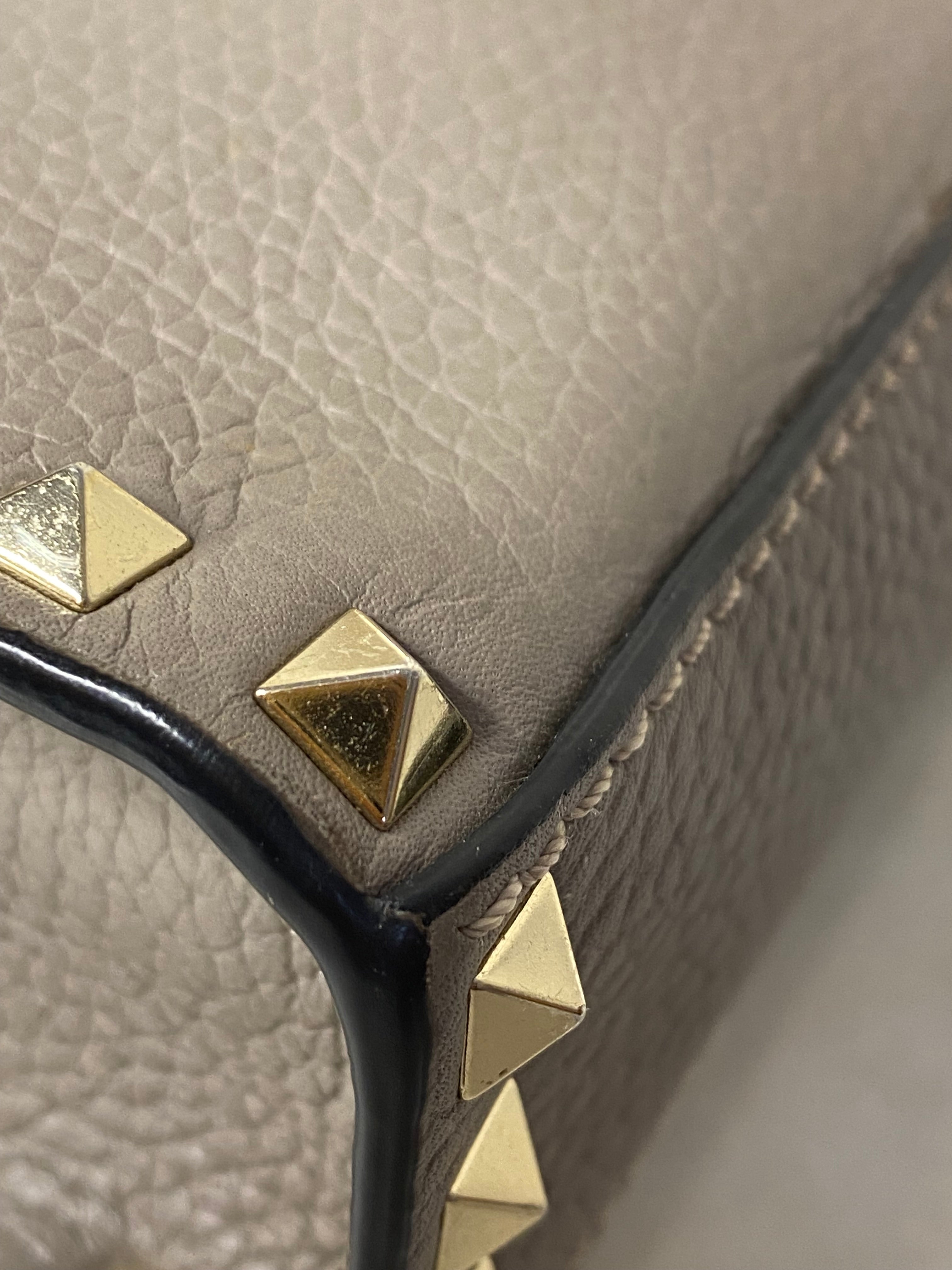 Valentino Grey Rockstud Flap Crossbody Bag-handbag-Valentino-The Closet Egypt