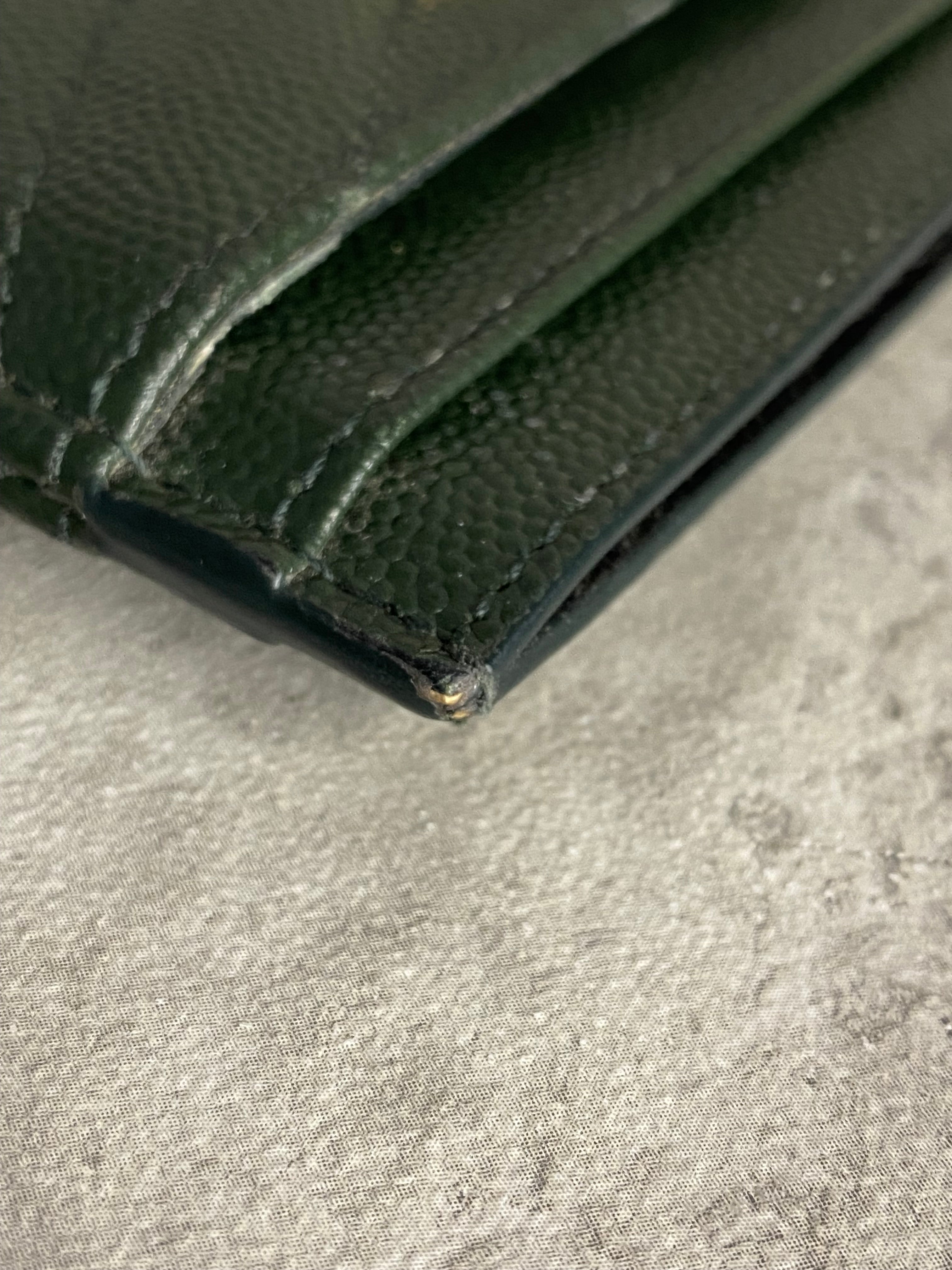 YSL Green Cassandre Card Holder-Card Holder-YSL-The Closet Egypt