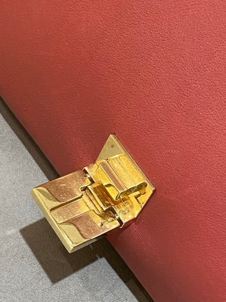 Celine Orange Red Python Trapeze Medium Bag-handbag-Celine-The Closet Egypt