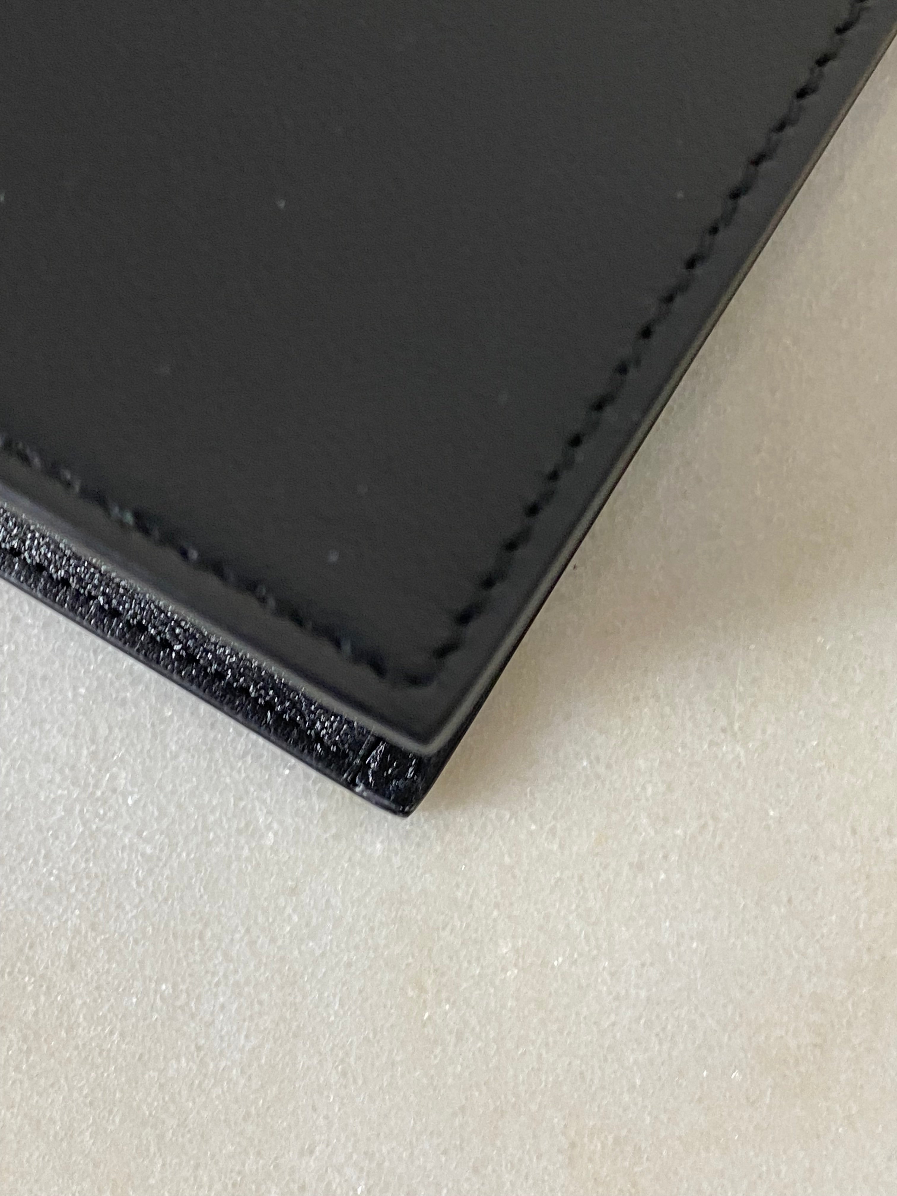 Valentino Black V Logo Zip Clutch