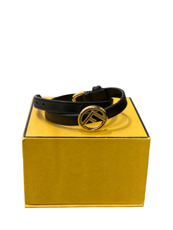 Fendi Black F Double Wrap Bracelet-Bracelet-Fendi-The Closet Egypt