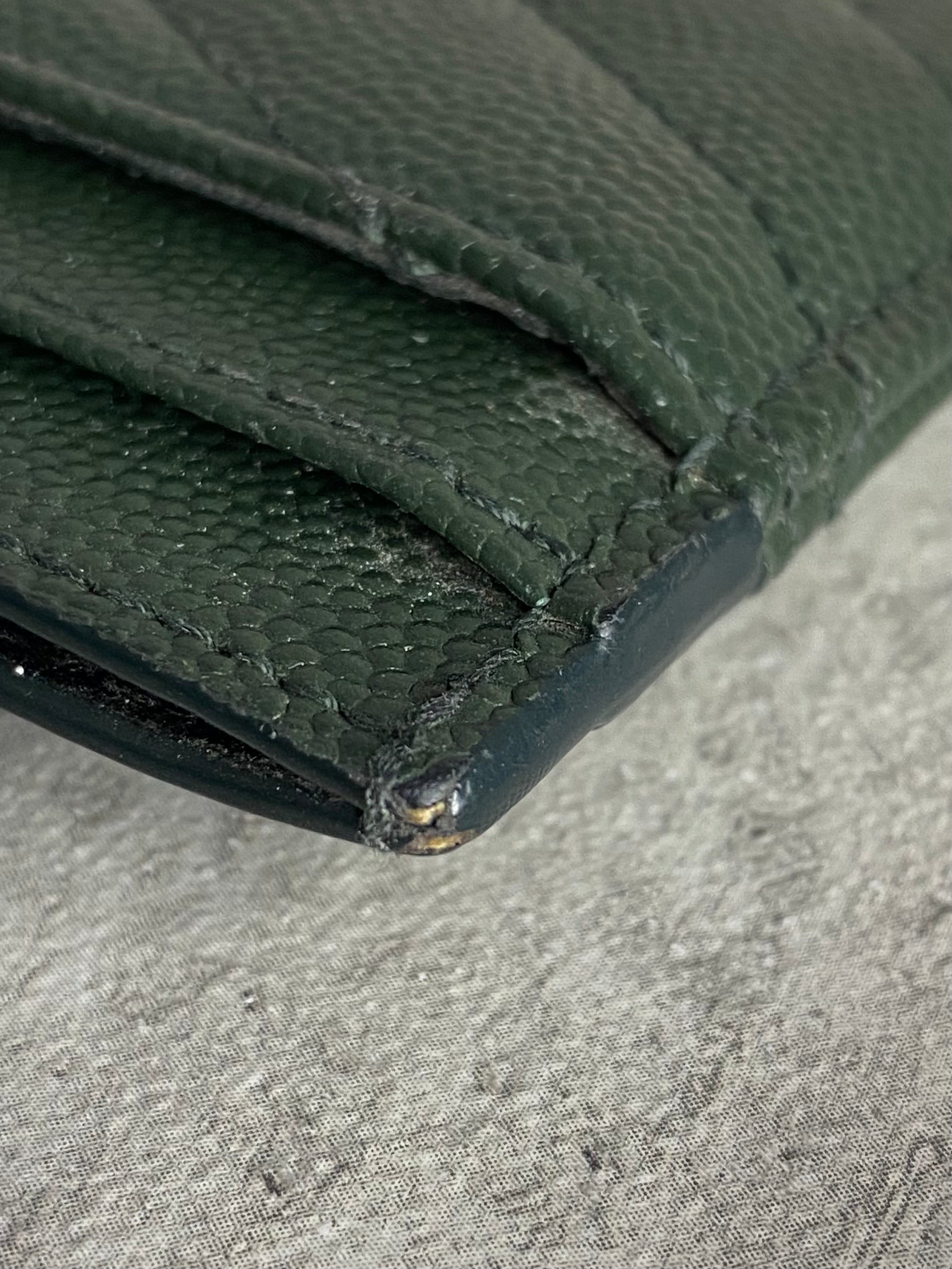 YSL Green Cassandre Card Holder-Card Holder-YSL-The Closet Egypt