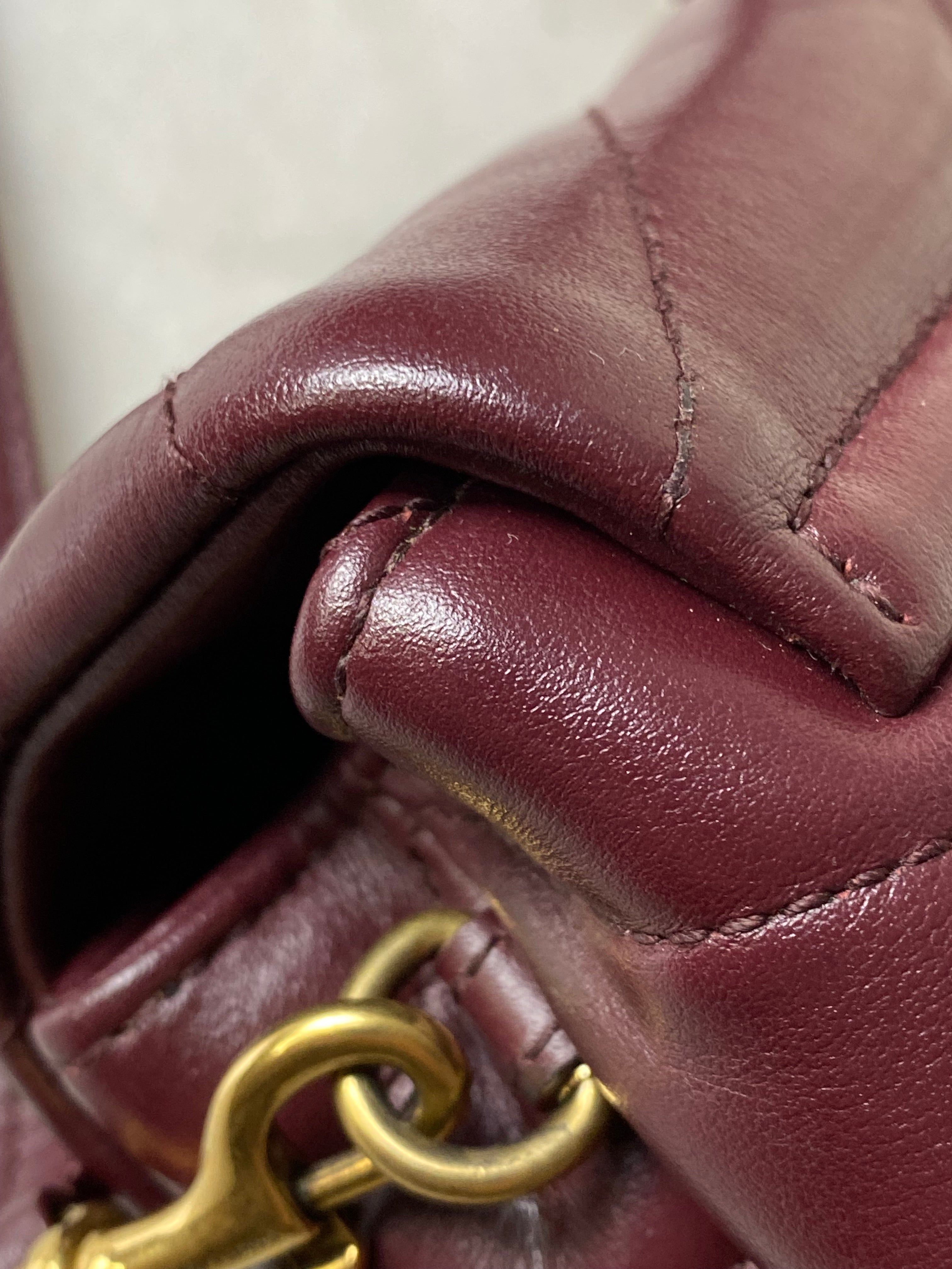 YSL Burgundy Loulou Toy Bag