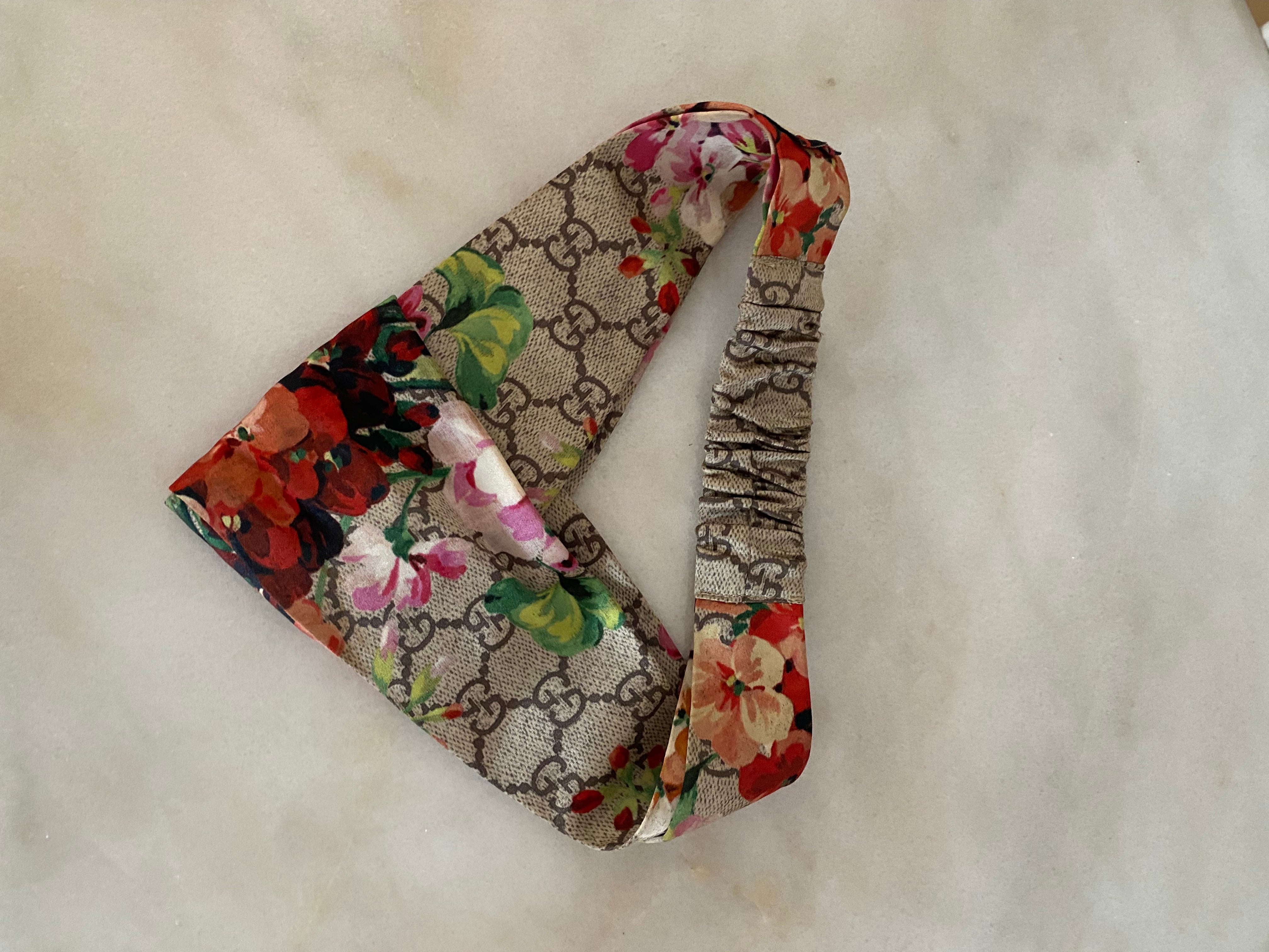 Gucci Ebony Multicolor GG Satin Supreme Bloom Headband-Headband-Gucci-The Closet Egypt