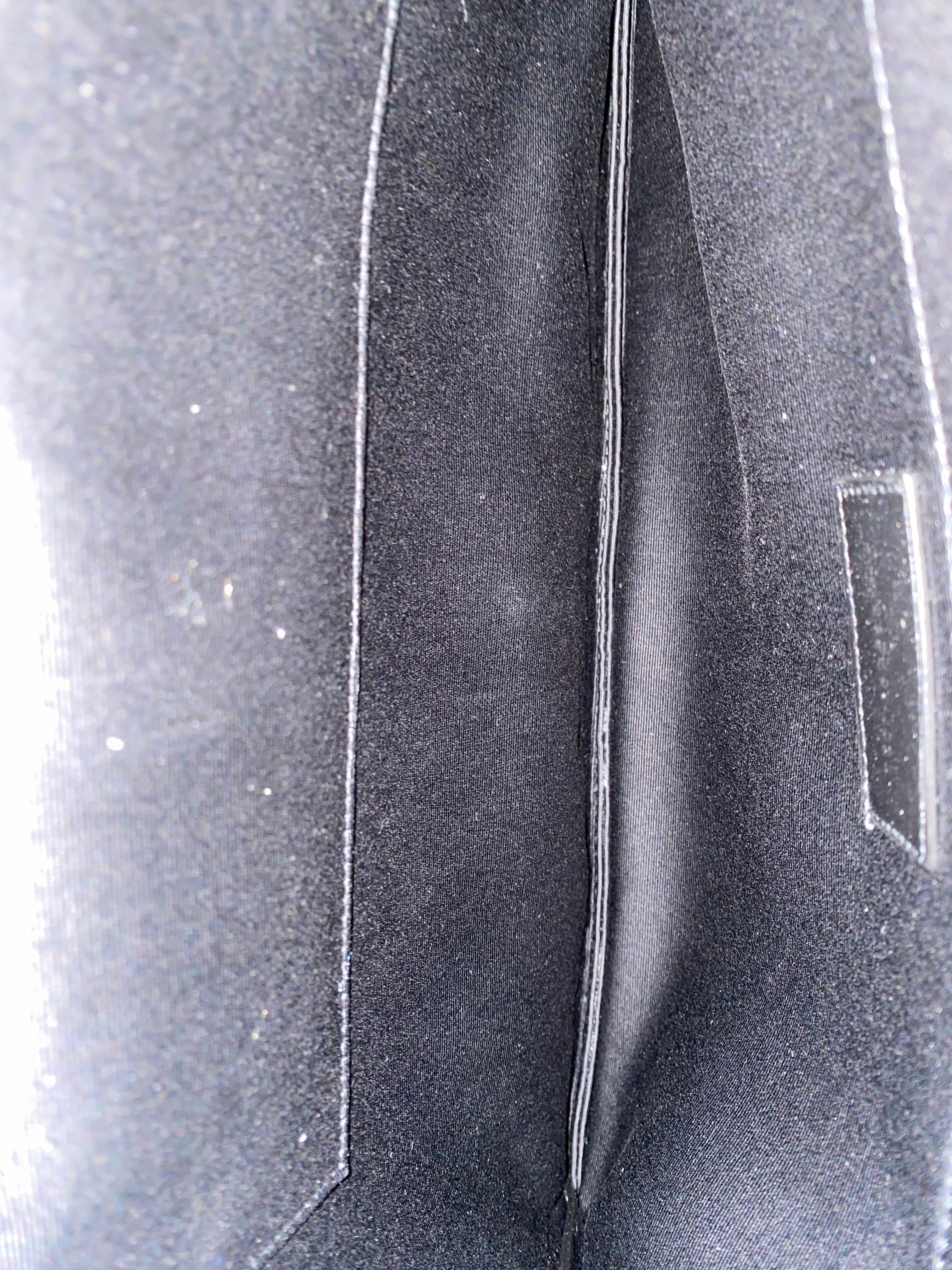 YSL Black Croco Embossed Cassandre Zip Pouch Tablet Holder