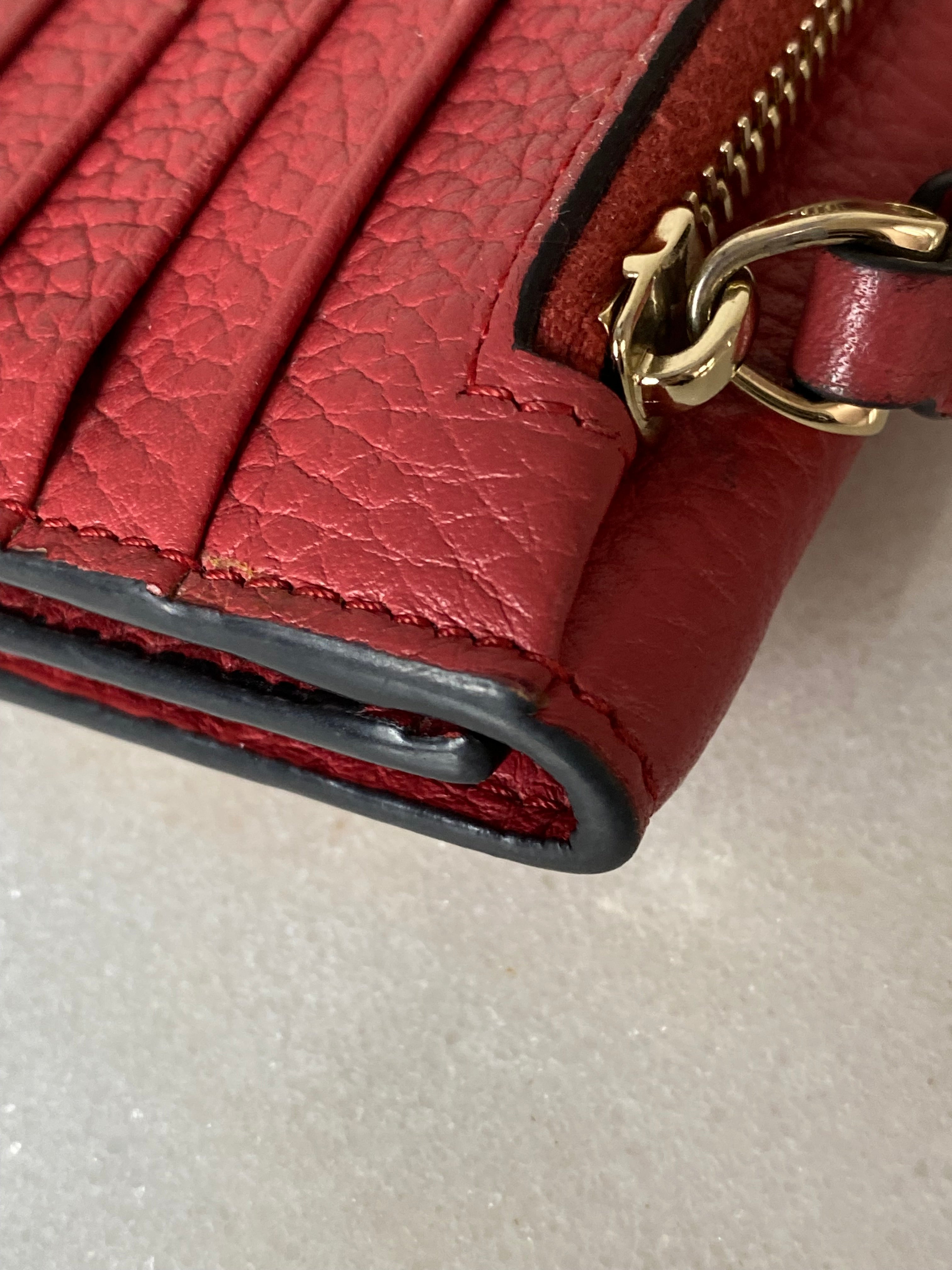 Valentino Red Rockstud Wallet-wallet-Valentino-The Closet Egypt