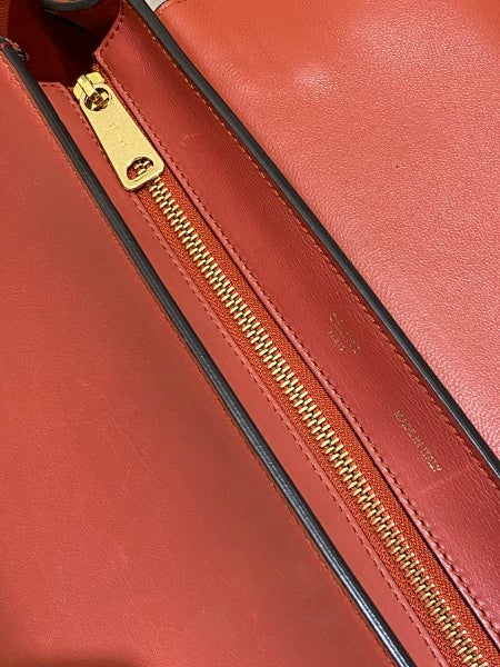 Celine Orange Red Python Trapeze Medium Bag-handbag-Celine-The Closet Egypt