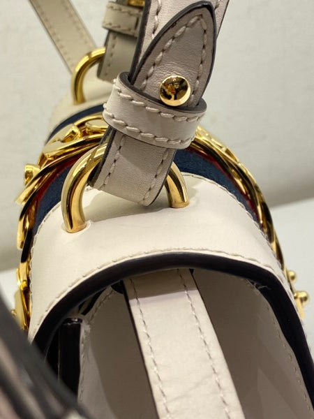 Gucci White Sylvie Mini Crossbody Bag-handbag-Gucci-The Closet Egypt