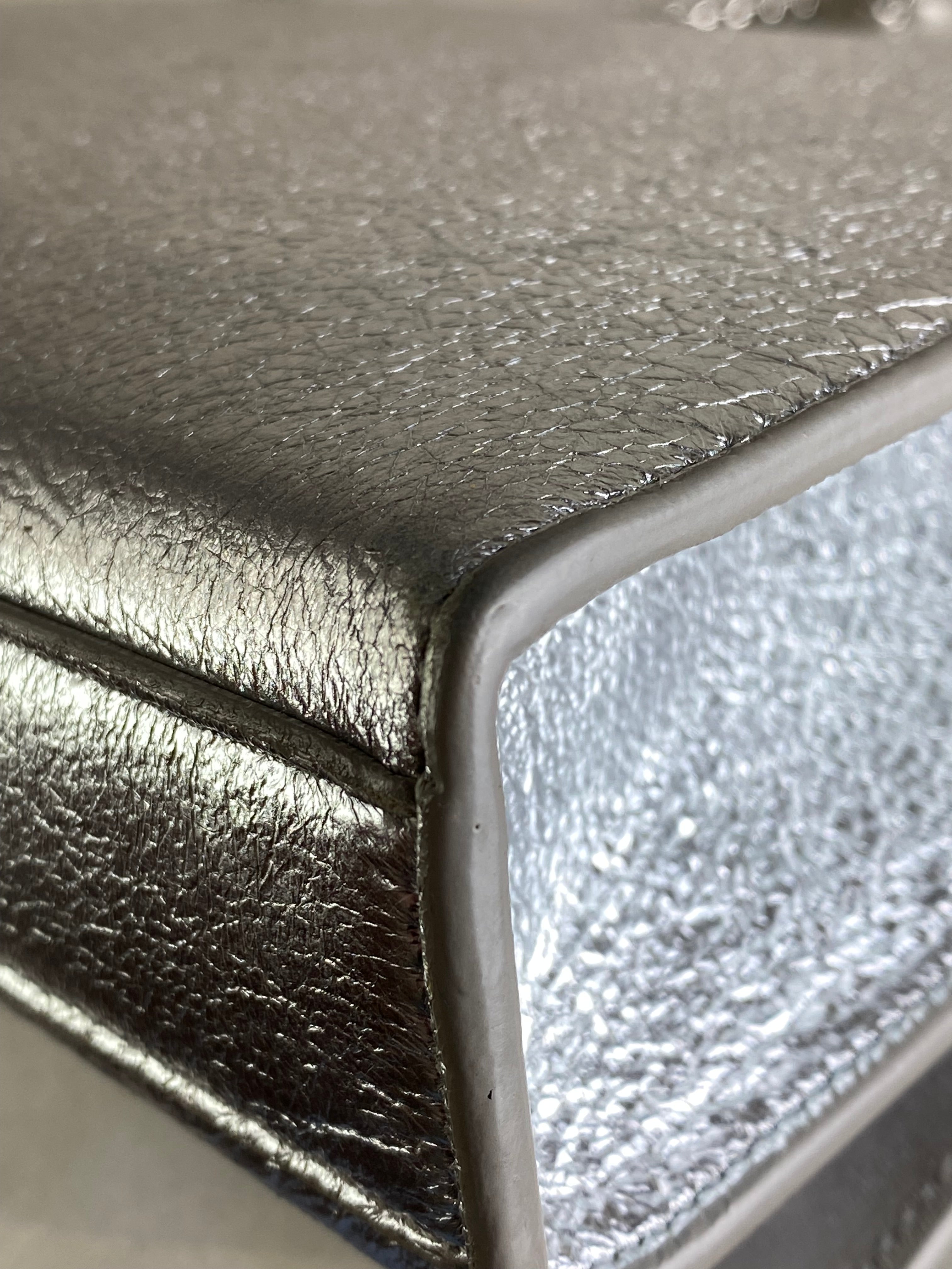 YSL Metallic Silver Yves Medium Cloud & Strar Kate Bag-handbag-YSL-The Closet Egypt