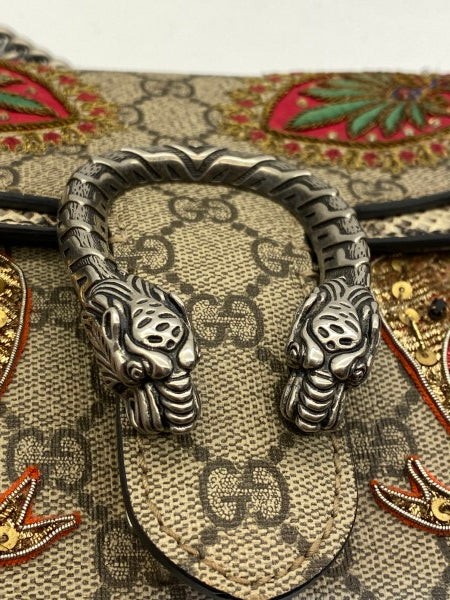 Gucci Multicolor GG Supreme Elephant Embroidered Dionysus Bag