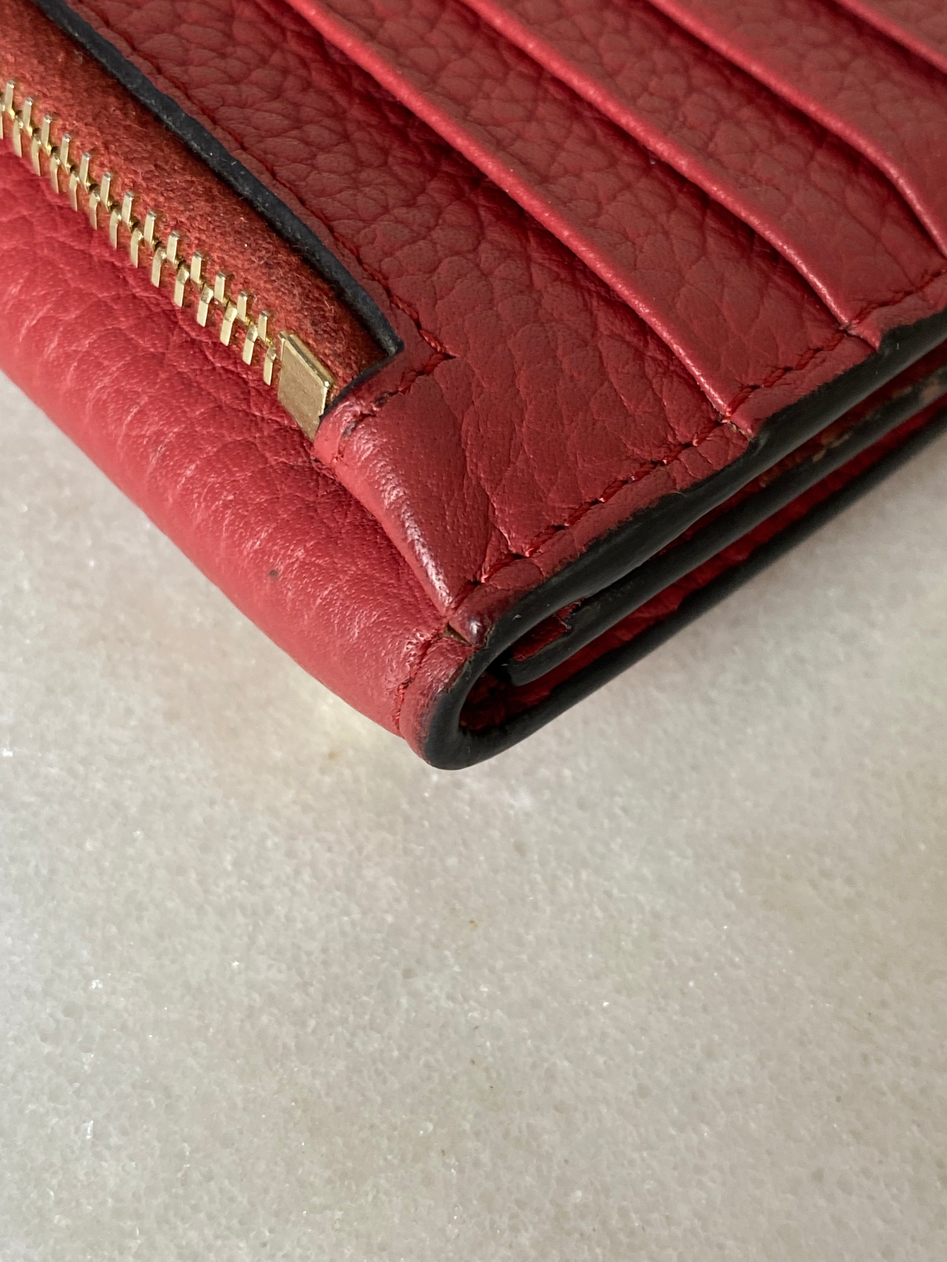 Valentino Red Rockstud Wallet-wallet-Valentino-The Closet Egypt