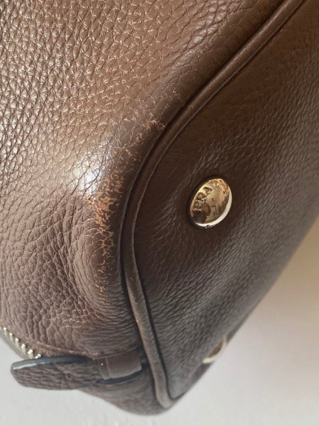 Prada Brown Vitello Daino Shoulder Bag-handbag-Prada-The Closet Egypt