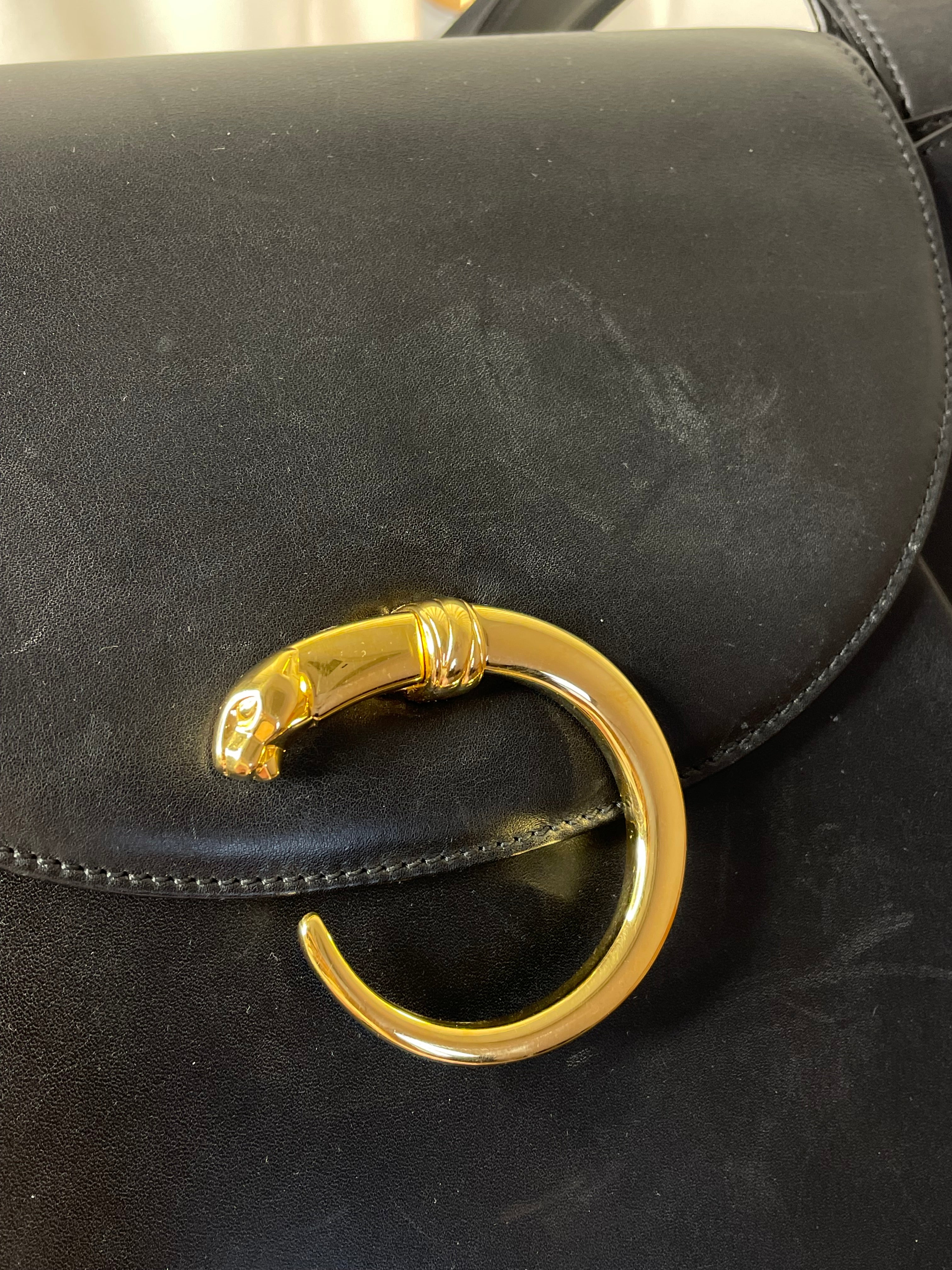 Cartier Black Panthere Shoulder Bag-handbag-Cartier-The Closet Egypt