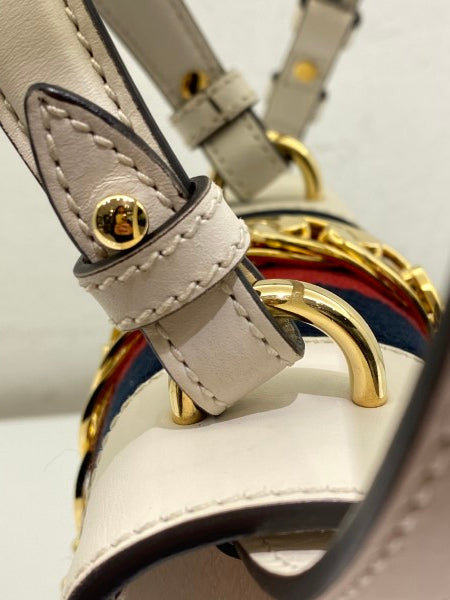 Gucci White Sylvie Mini Crossbody Bag-handbag-Gucci-The Closet Egypt