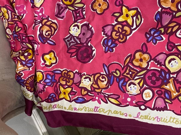 Louis Vuitton Bicolor Monogram Silk Scarf-Scarf-Louis Vuitton-The Closet Egypt