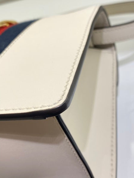 Gucci White Sylvie Mini Crossbody Bag-handbag-Gucci-The Closet Egypt