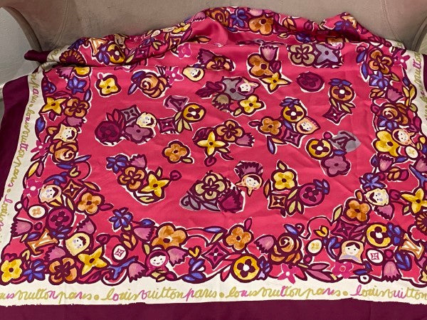 Louis Vuitton Bicolor Monogram Silk Scarf-Scarf-Louis Vuitton-The Closet Egypt