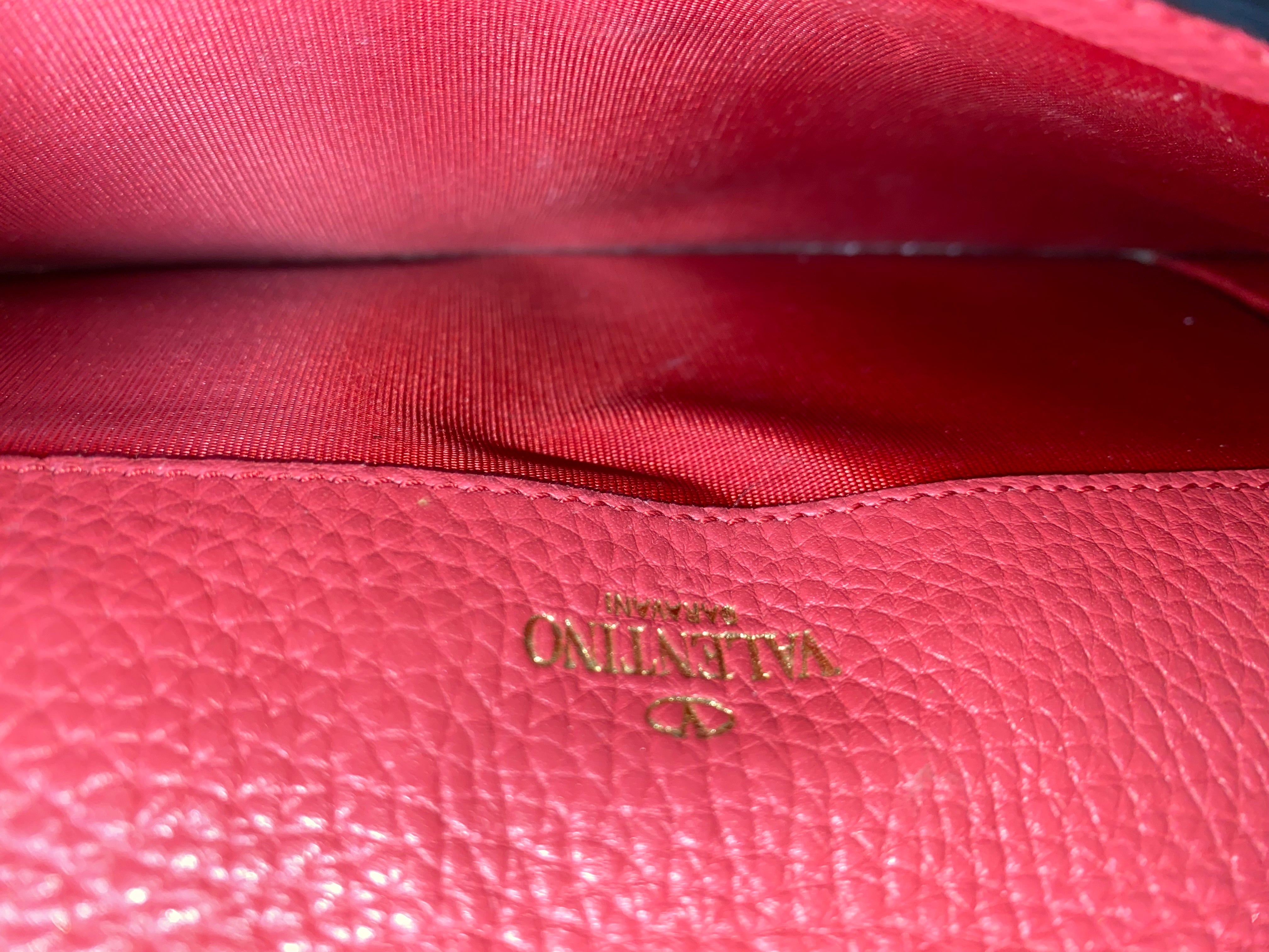 Valentino Red Rockstud Wallet-wallet-Valentino-The Closet Egypt